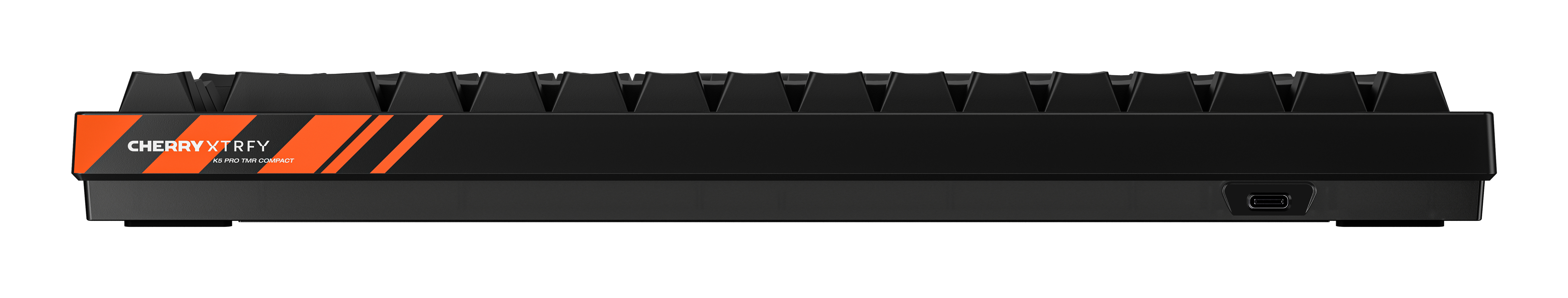 Cherry K5 PRO TMR COMPACT, Kabelgebunden, USB, Mechanischer Switch, AZERTY, RGB-LED, Schwarz, Orange