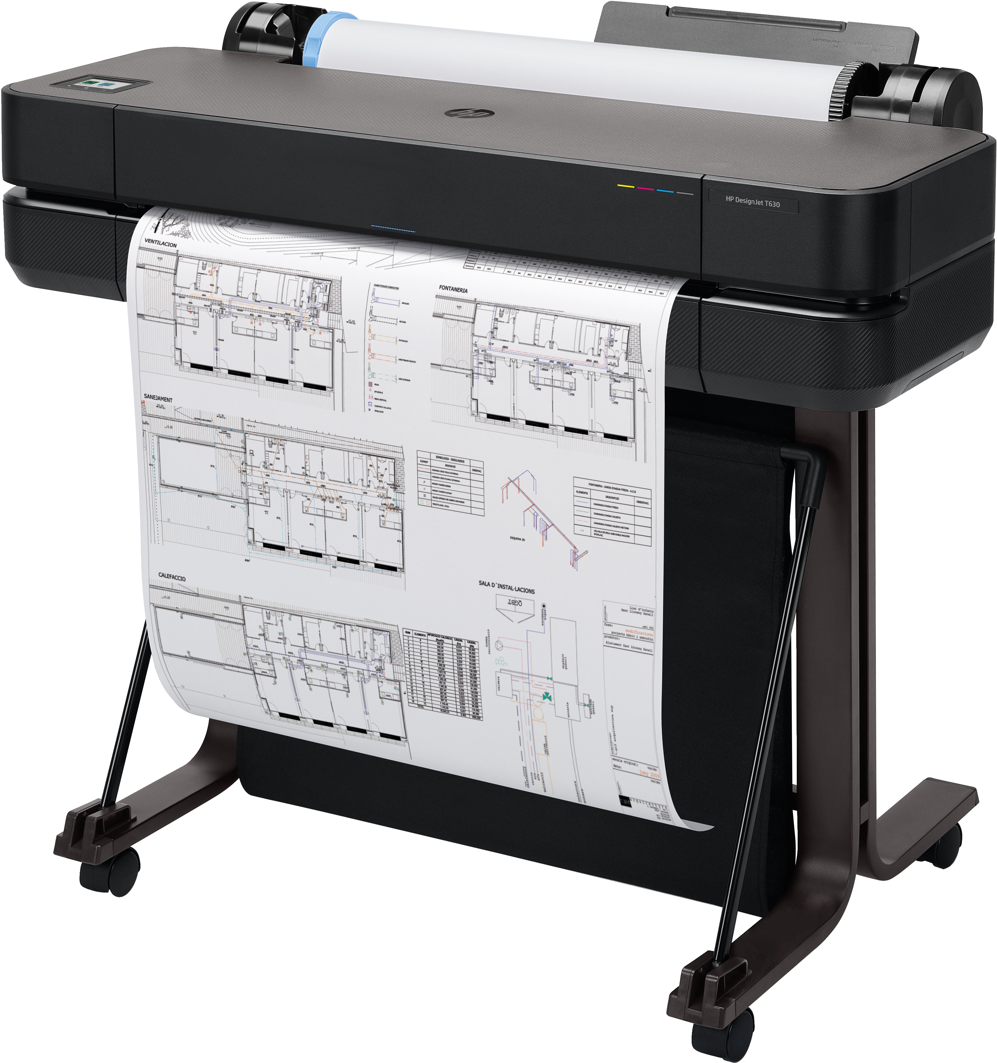 HP Designjet T630 24-Zoll-Drucker 2025 Edition, Thermal Inkjet, 2400 x 1200 DPI, HP-GL/2, HP-RTL, UR