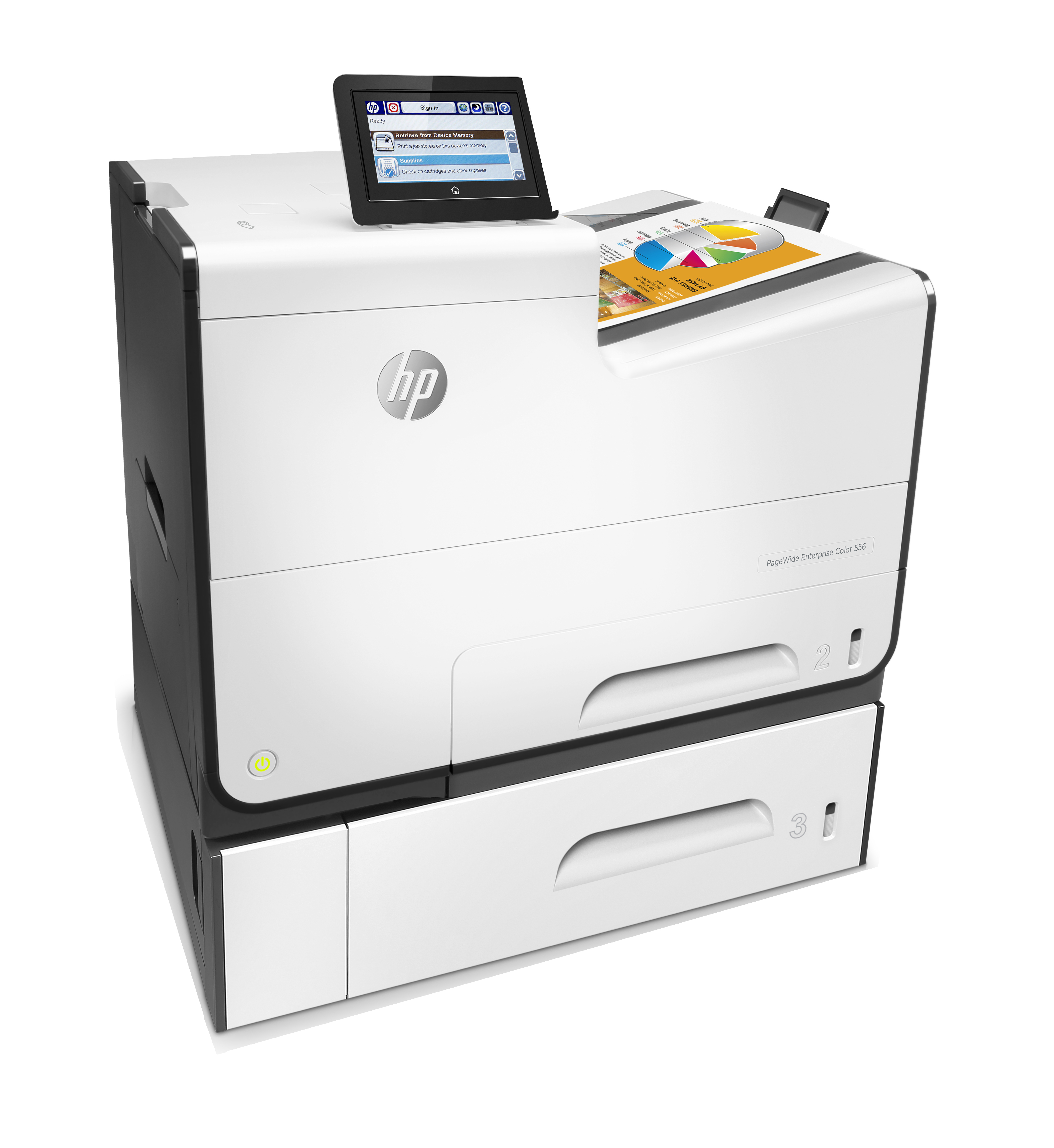 HP PageWide Enterprise Color 556xh, Farbe, 2400 x 1200 DPI, 4, A4, 80000 Seiten pro Monat, 50 Seiten