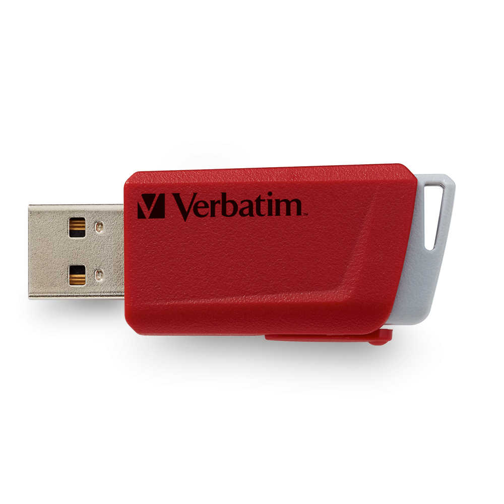 Verbatim Store 'n' Click - USB-Flash-Laufwerk - 16 GB - USB 3.2 Gen 1 - Blau, Gelb, Rot (Packung mit