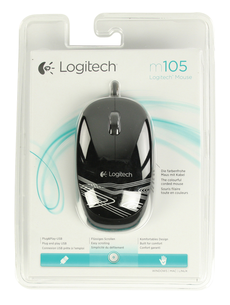 Logitech LGT-M105B, Optisch, USB Typ-A, Schwarz