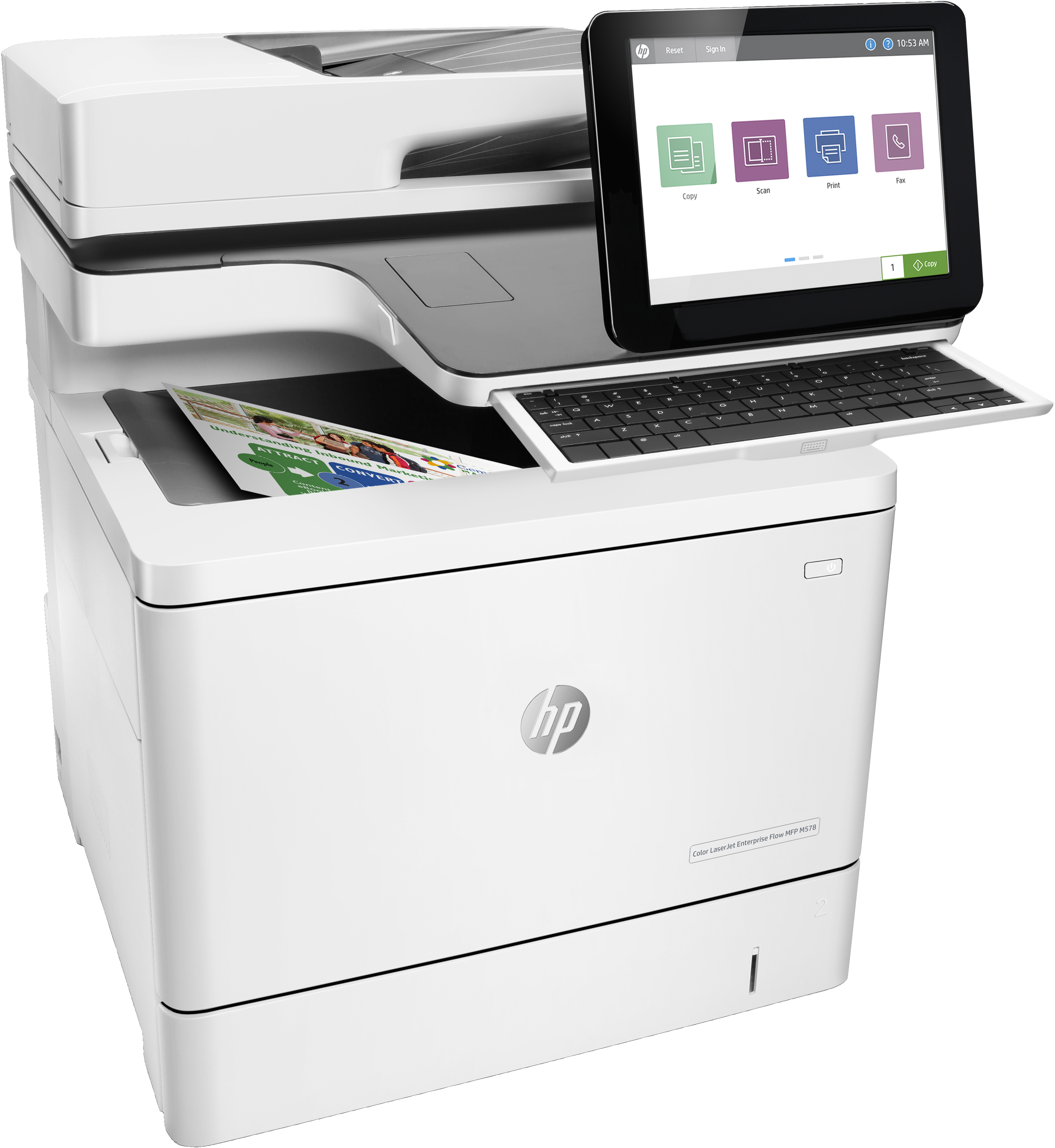 HP LaserJet Enterprise Flow MFP M578c - Multifunktionsdrucker - Farbe - Laser - Legal (216 x 356 mm)