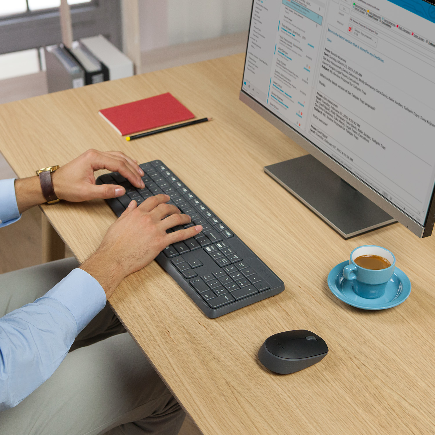 Logitech MK235 - Tastatur-und-Maus-Set - kabellos