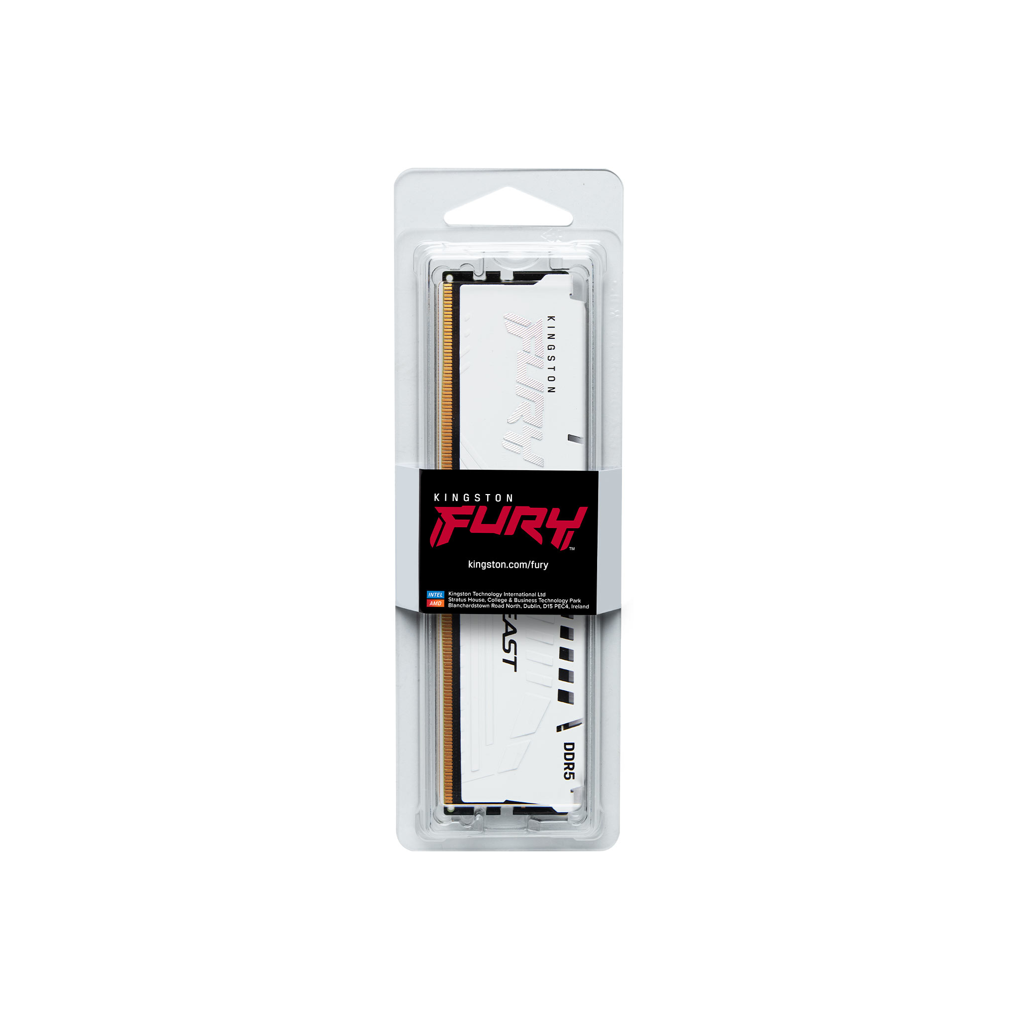 Kingston FURY Beast weiß UDIMM 16GB, DDR5-5200, CL40-40-40, 1RX8