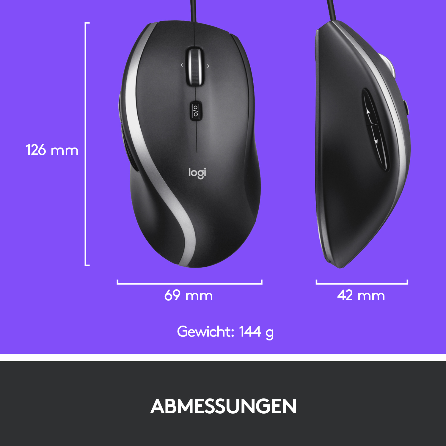 Logitech M500s Advanced Corded Mouse - Maus