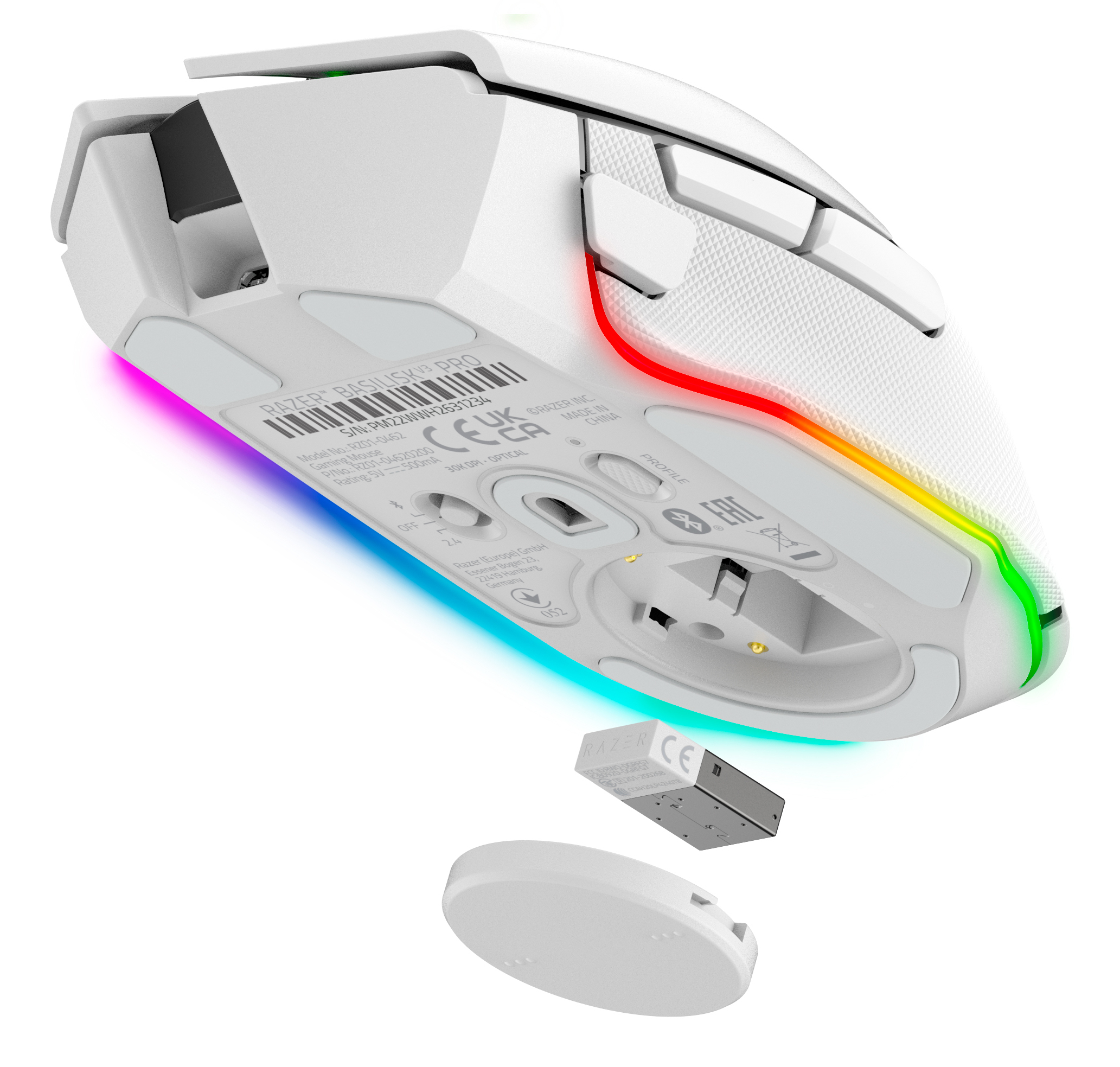 Razer Basilisk V3 pro - Maus - ergonomisch - Für Rechtshänder - optisch - 11 Tasten - kabelgebunden,