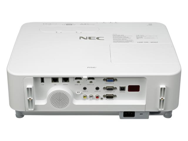 NEC Display P554U, 5300 ANSI Lumen, 3LCD, WUXGA (1920x1200), 762 - 7620 mm (30 - 300"), 0,8 - 12,9 m
