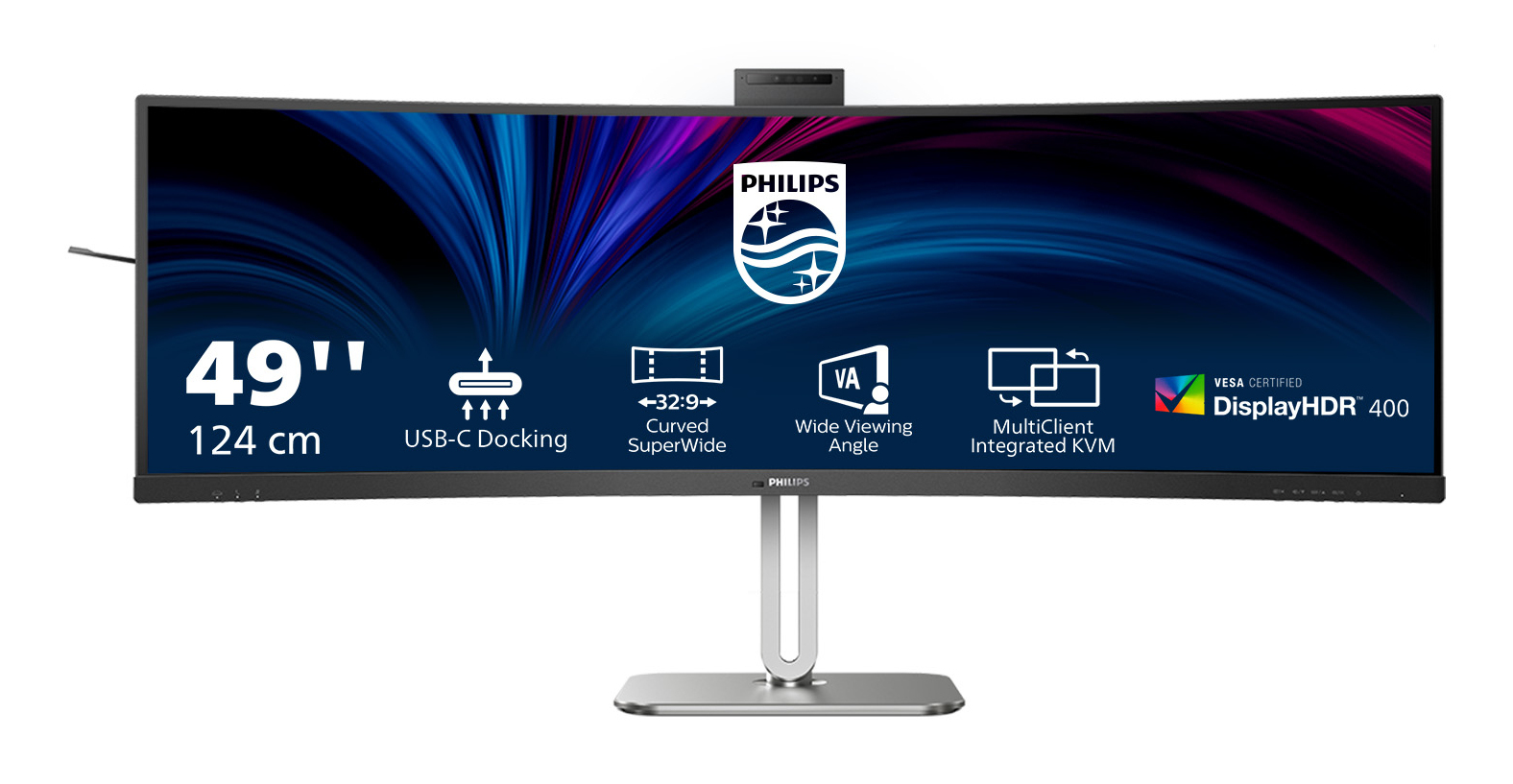 Philips 5000 Series 49B2U5900CH Curved-Monitor 124cm (48.8") DQHD, VA, 4ms, HDMI, DP, USB