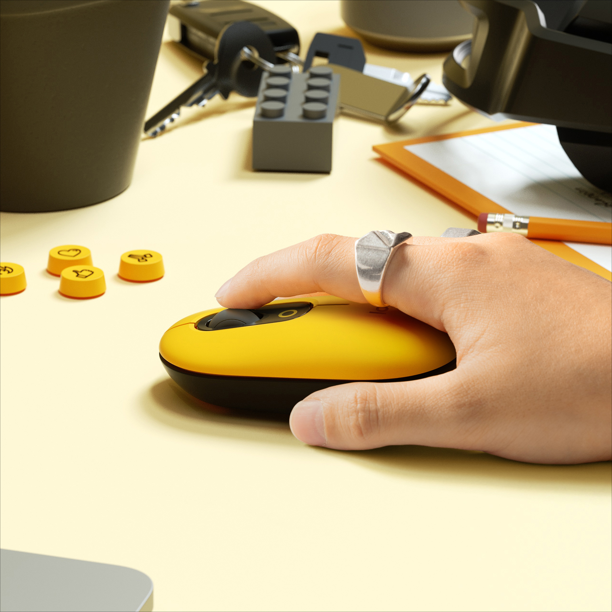 Logitech POP - Maus - anpassbare Emojis - optisch