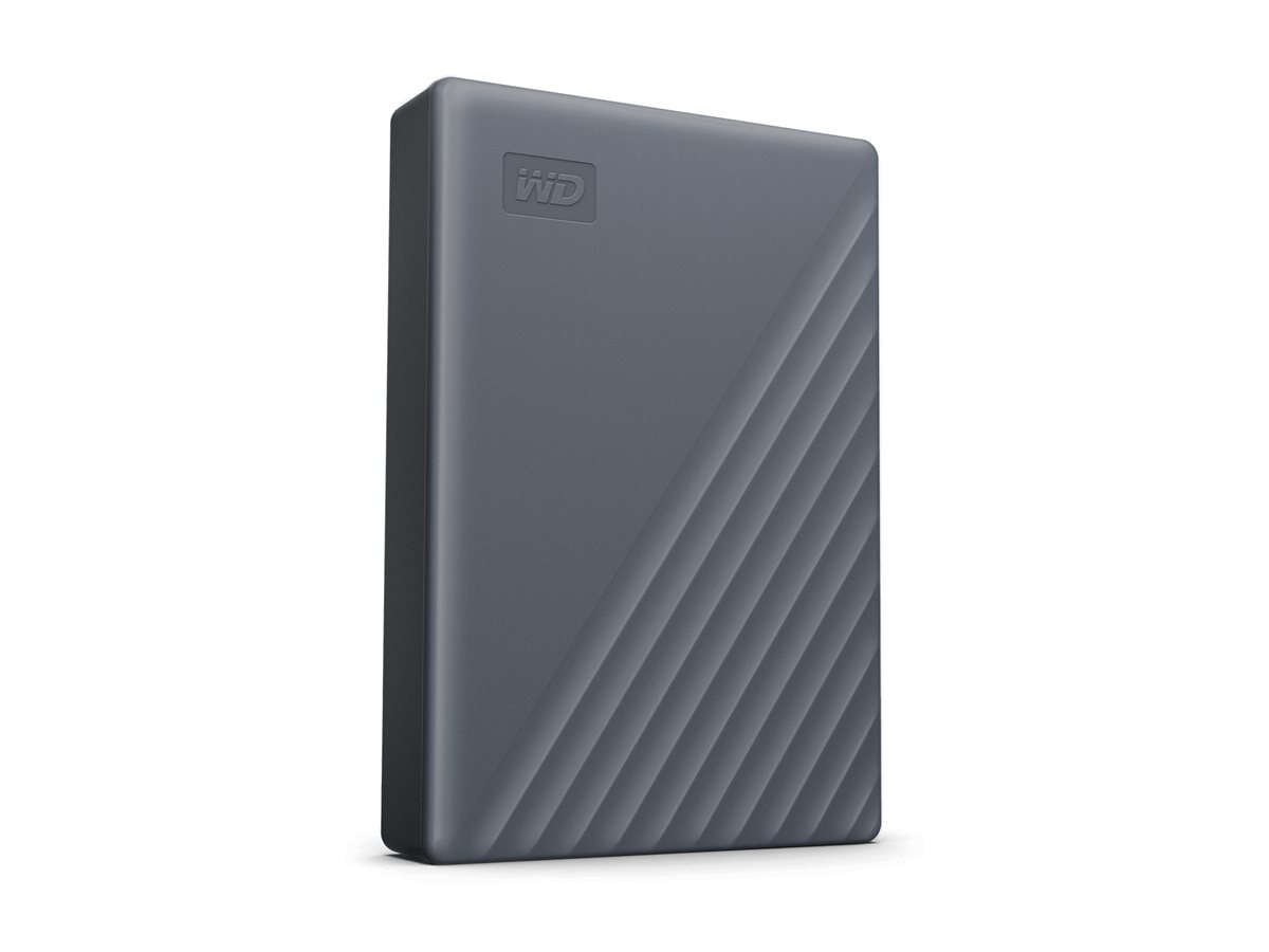 Western Digital WD My Passport grau 6TB, funktioniert mit USB-C, USB 3.0 Micro-B