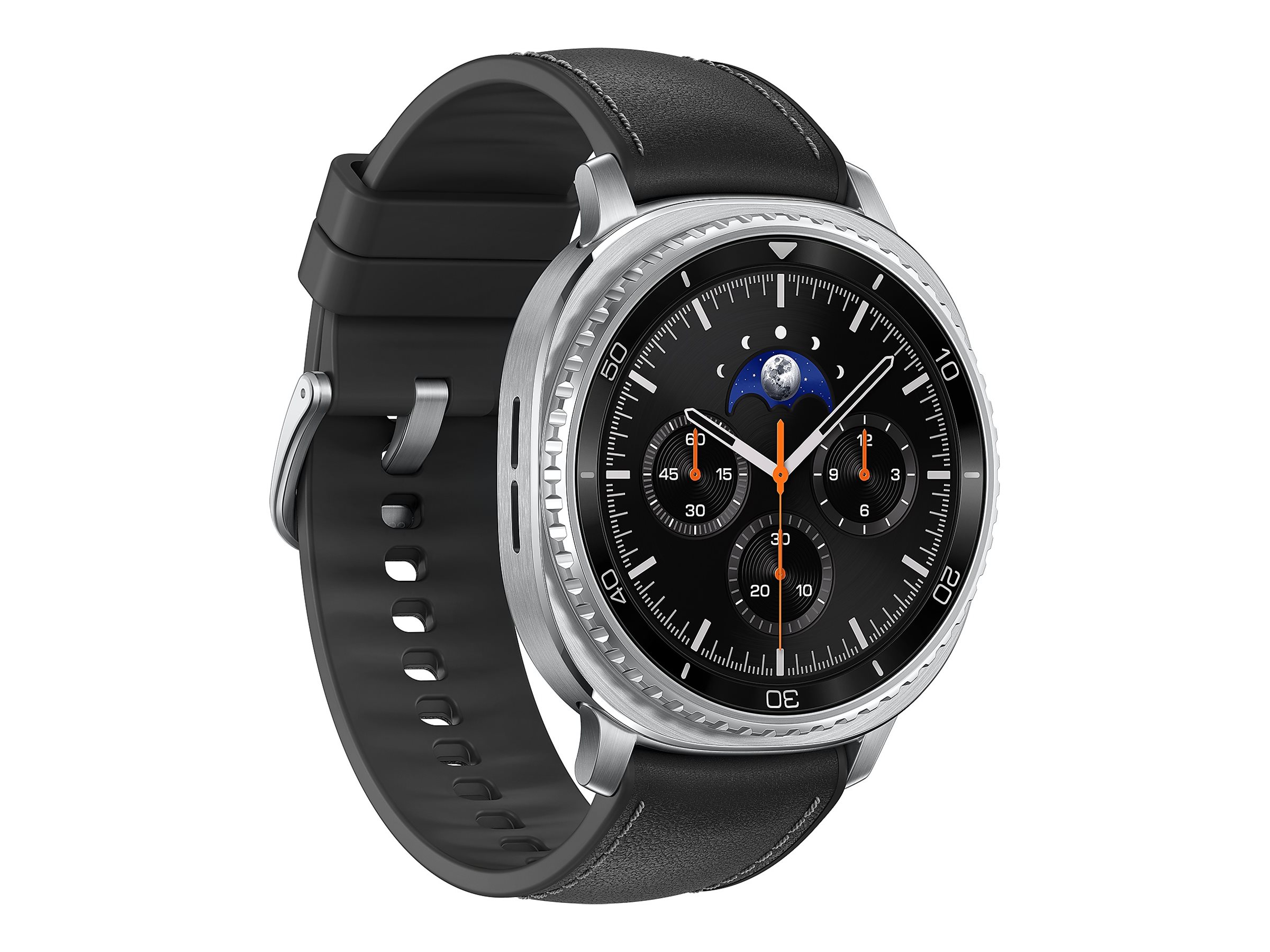 Samsung Galaxy Watch8 Classic - 46 mm - intelligente Uhr mit hybrid band - Hybrid-Eco-Leder - Bandgr