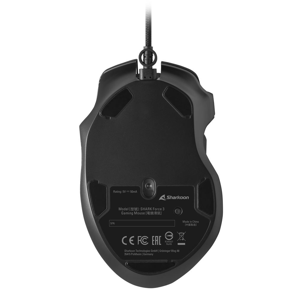Sharkoon SHARK Force 3 - Maus - optisch - 8 Tasten