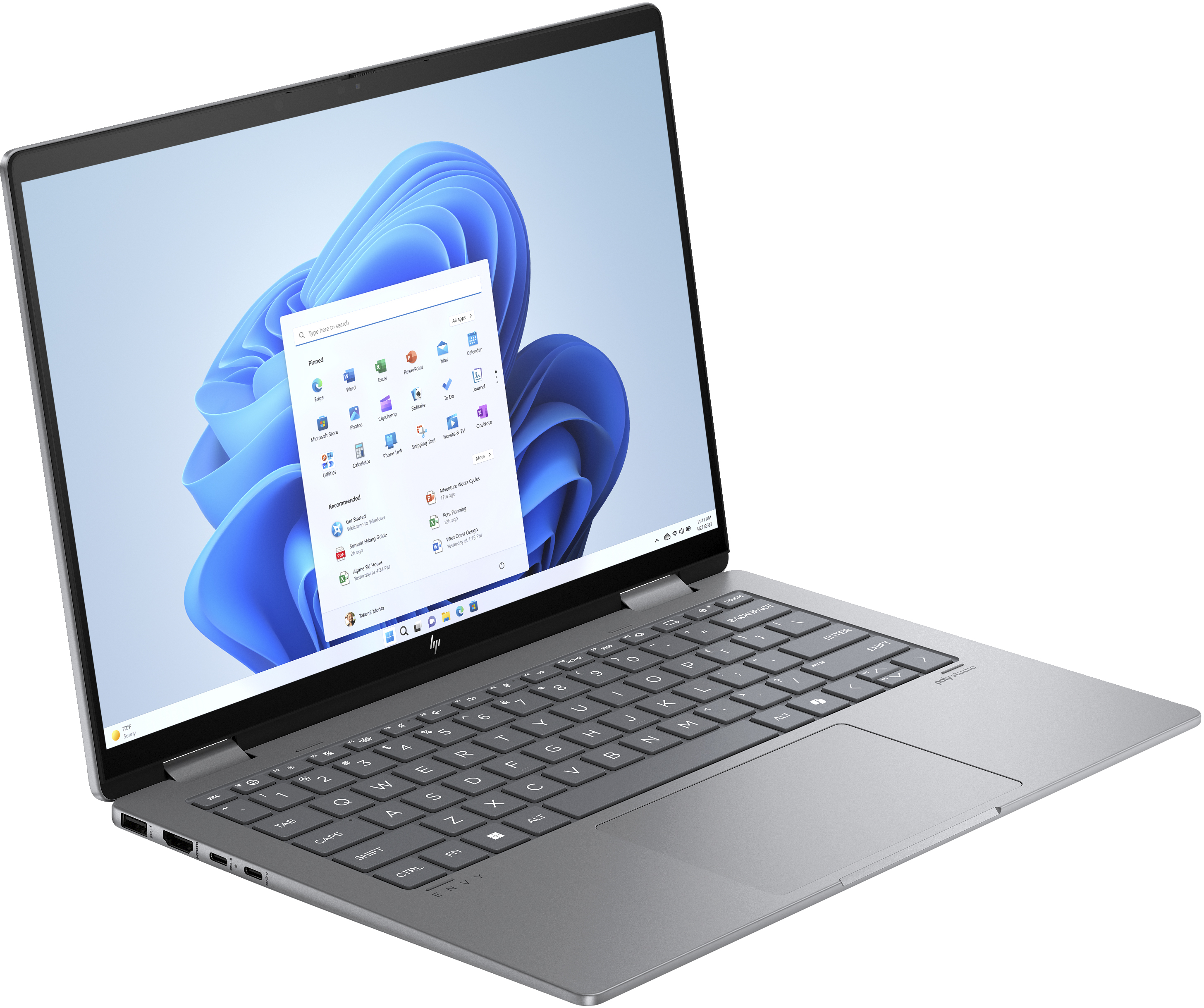 HP ENVY x360 14-fa0077ng, AMD Ryzen? 7, 3,3 GHz, 35,6 cm (14"), 2880 x 1800 Pixel, 16 GB, 1 TB