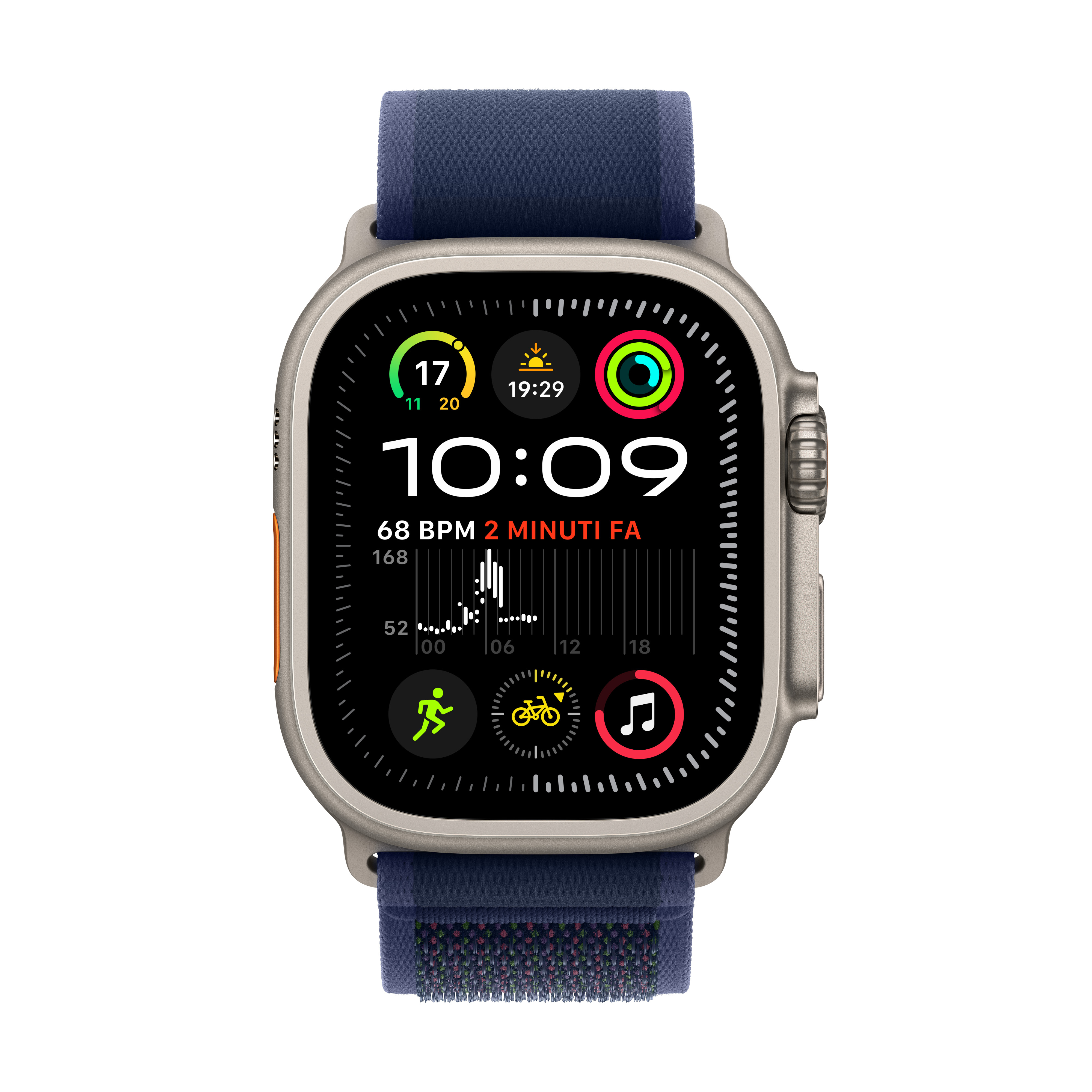 Apple Watch Ultra 2 Natur mit Trail Loop S/M blau