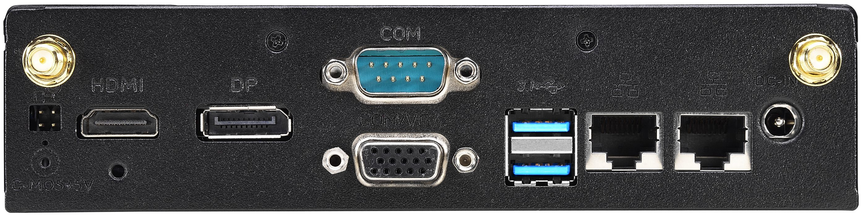 Shuttle XPC slim Barebone DS10U, Celeron 4205U, 1xHDMI,1xDP,1x VGA, 2x LAN,1xCOM, 8x USB, lüfterlos,