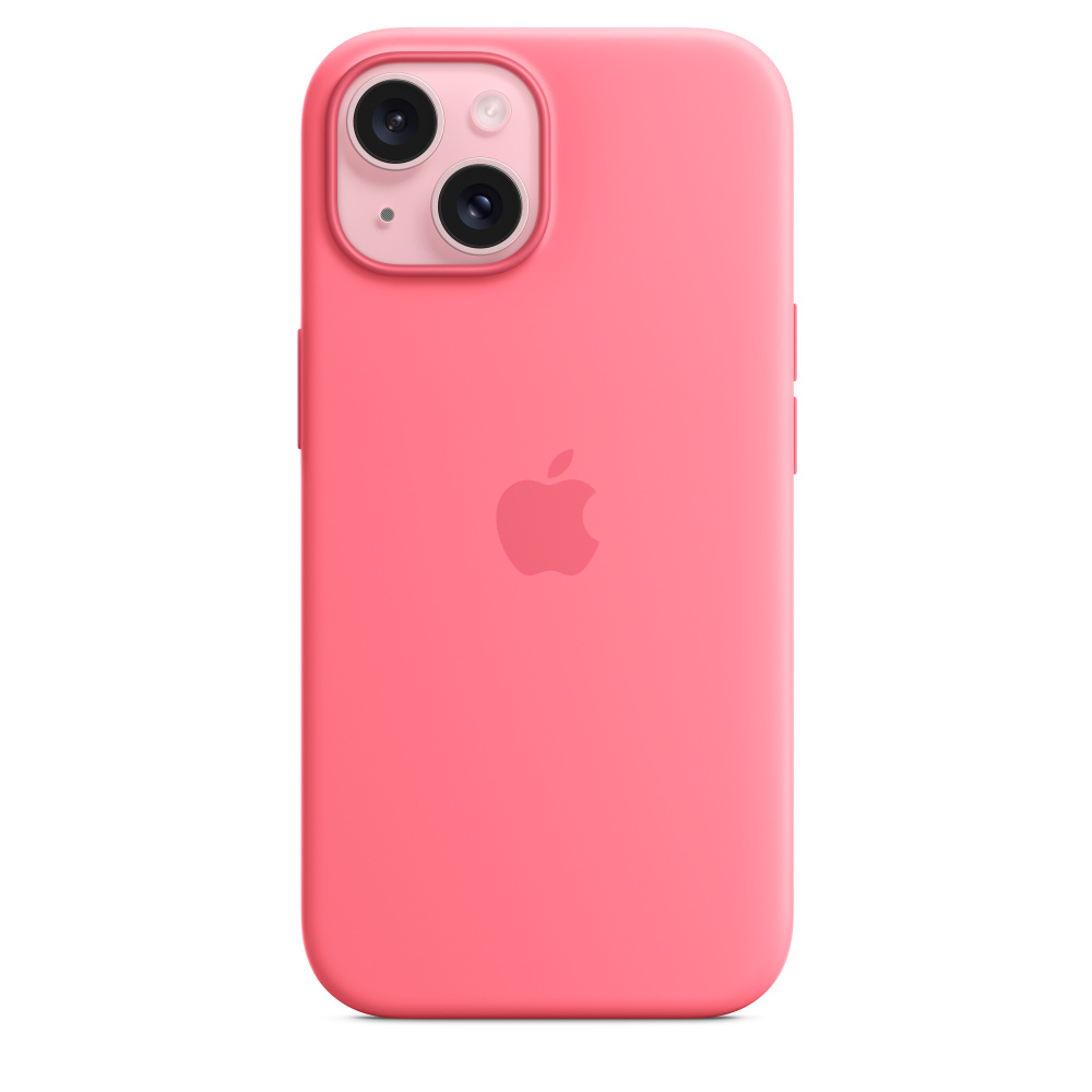Apple iPhone 15 Silikon Case mit MagSafe ? Pink, Cover, Apple, iPhone 15, 15,5 cm (6.1"), Pink