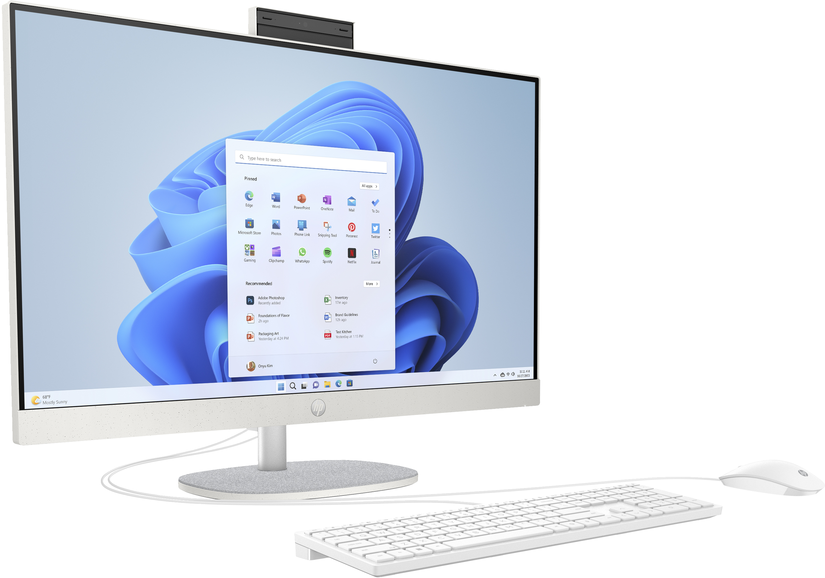 HP 27-cr0007ng AiO, 68,6cm/(27"), AMD Ryzen 5 7520U, 16GB RAM, 512GB SSD, Win11