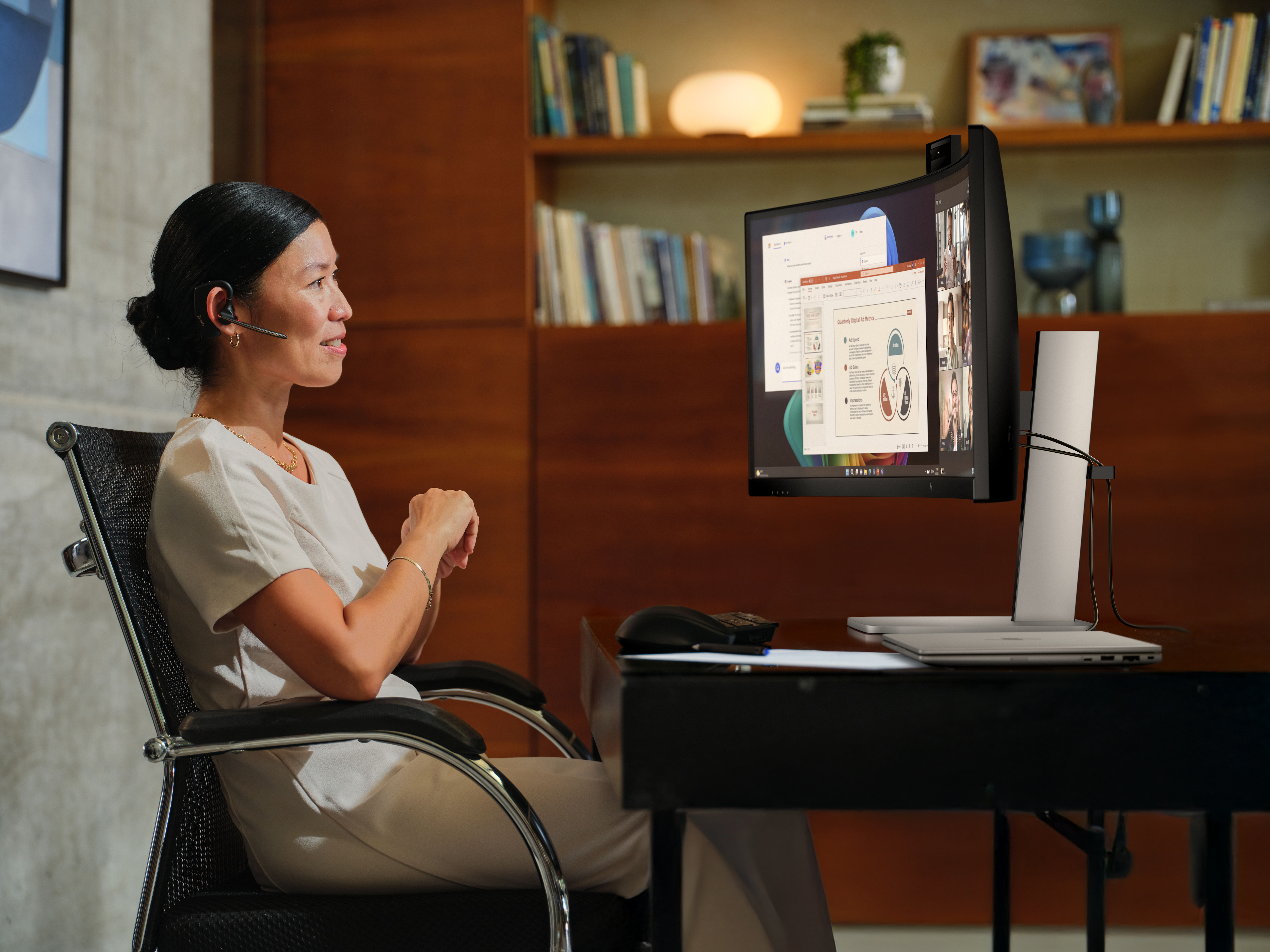 HP Series 5 Pro 549pm Curved-Monitor 124.5cm (49") DQHD, VA, 5ms, HDMI, DP, USB, RJ45