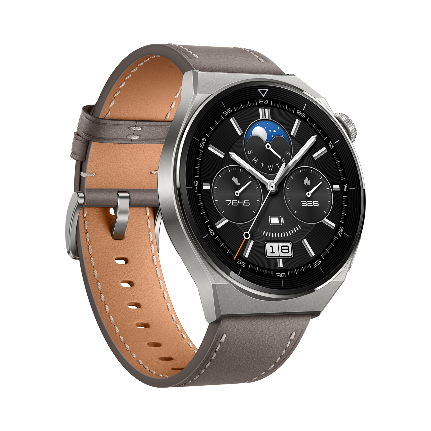 Huawei Watch GT 3 Pro Titanium 46mm Gray Leather