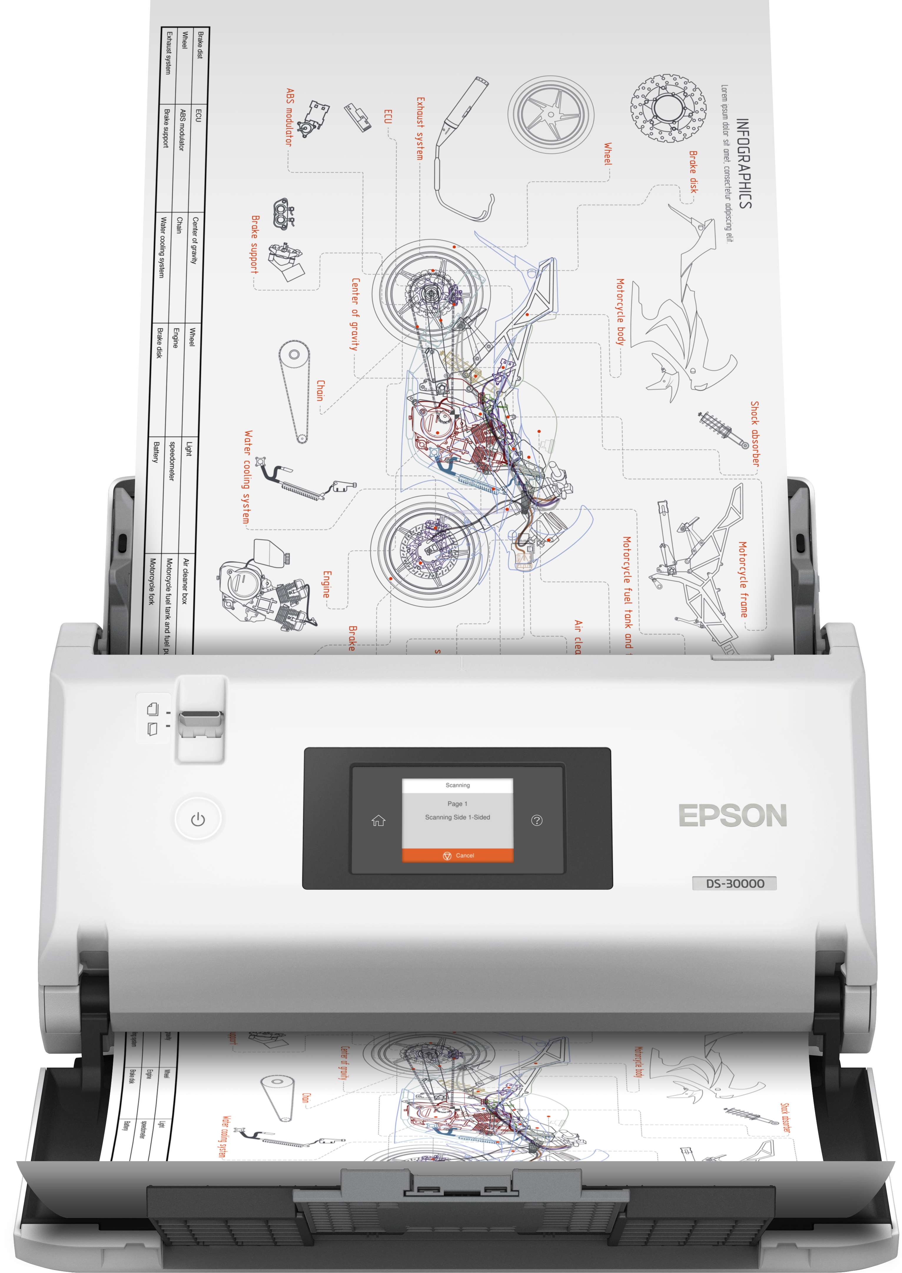 Epson WorkForce DS-30000 - Dokumentenscanner - Kontaktbildsensor (CIS)