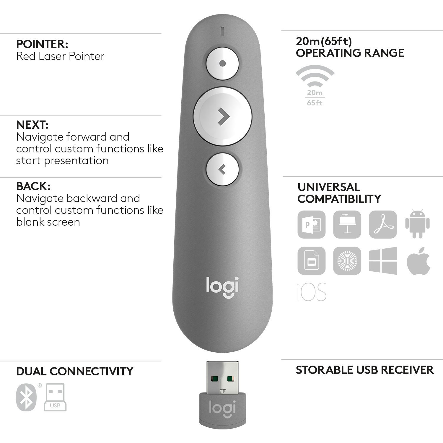 Logitech R500s - Präsentations-Fernsteuerung