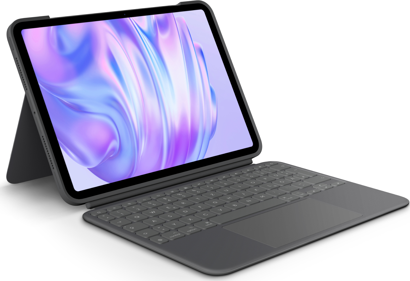 Logitech Combo Touch - Tastatur und Foliohülle - mit Trackpad - hinterleuchtet - Apple Smart connect