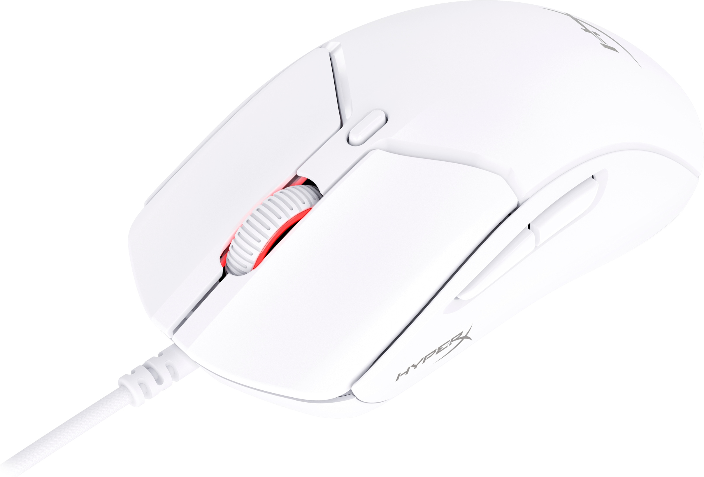 HP HyperX Pulsefire Haste 2 ? Gaming-Maus (Weiß), Beidhändig, USB Typ-A, 26000 DPI, Weiß