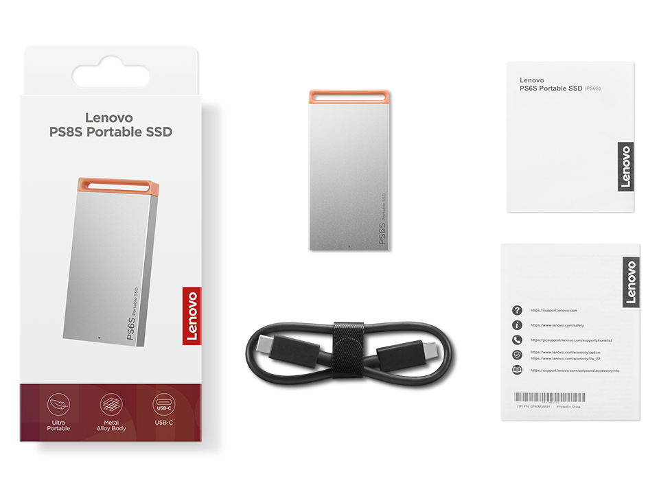 Lenovo 4XB1T88410, 1 TB, USB Typ-C, 3.2 Gen 2 (3.1 Gen 2), 550 MB/s, Grau