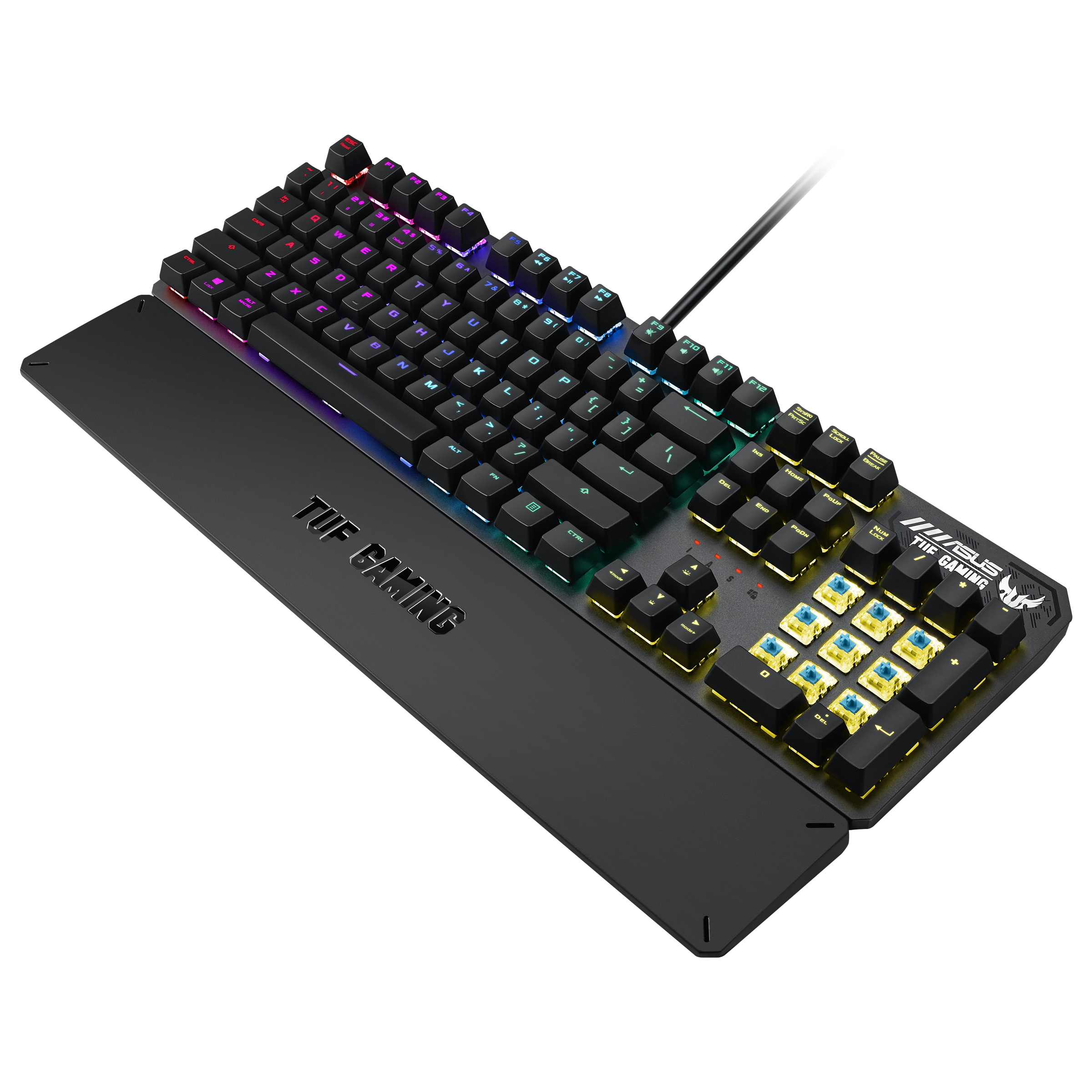 ASUS TUF Gaming K3, Volle Größe (100%), Kabelgebunden, USB, Mechanischer Switch, RGB-LED, Grau