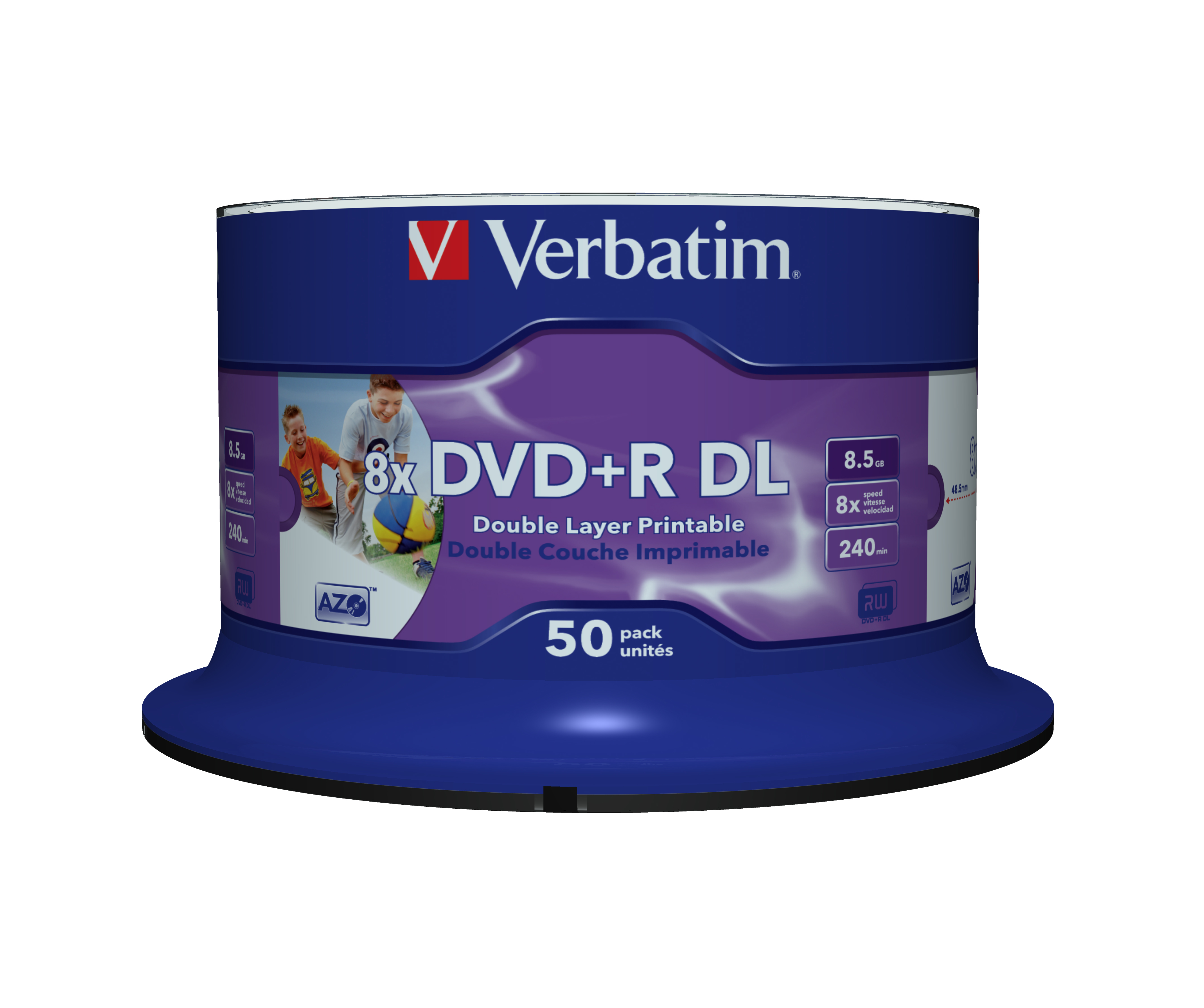 Verbatim 50 x DVD+R DL - 8.5 GB 8x - mit Tintenstrahldrucker