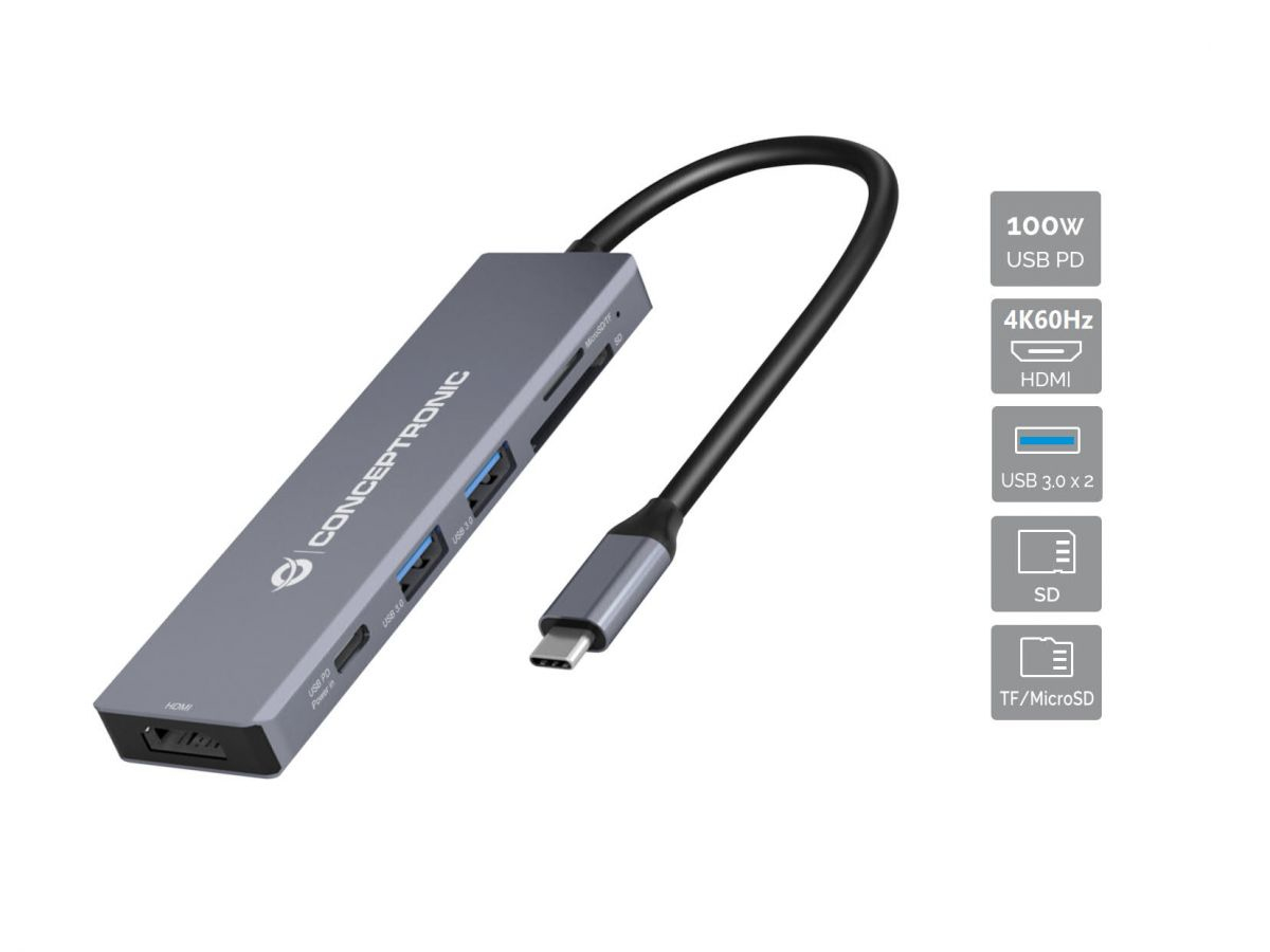 Conceptronic DONN23G - Dockingstation - USB-C