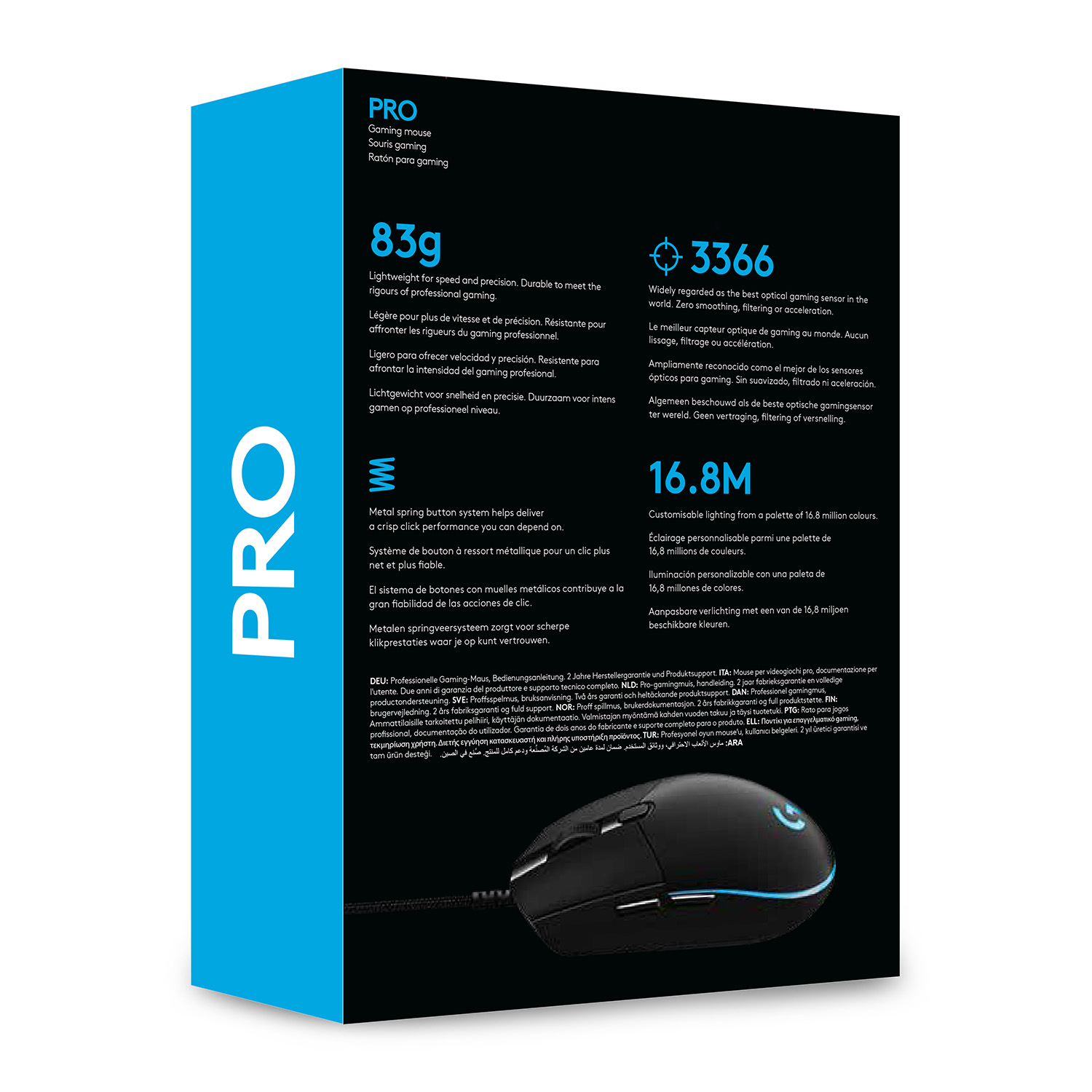 Logitech G Pro (Hero) - Maus - optisch - 6 Tasten