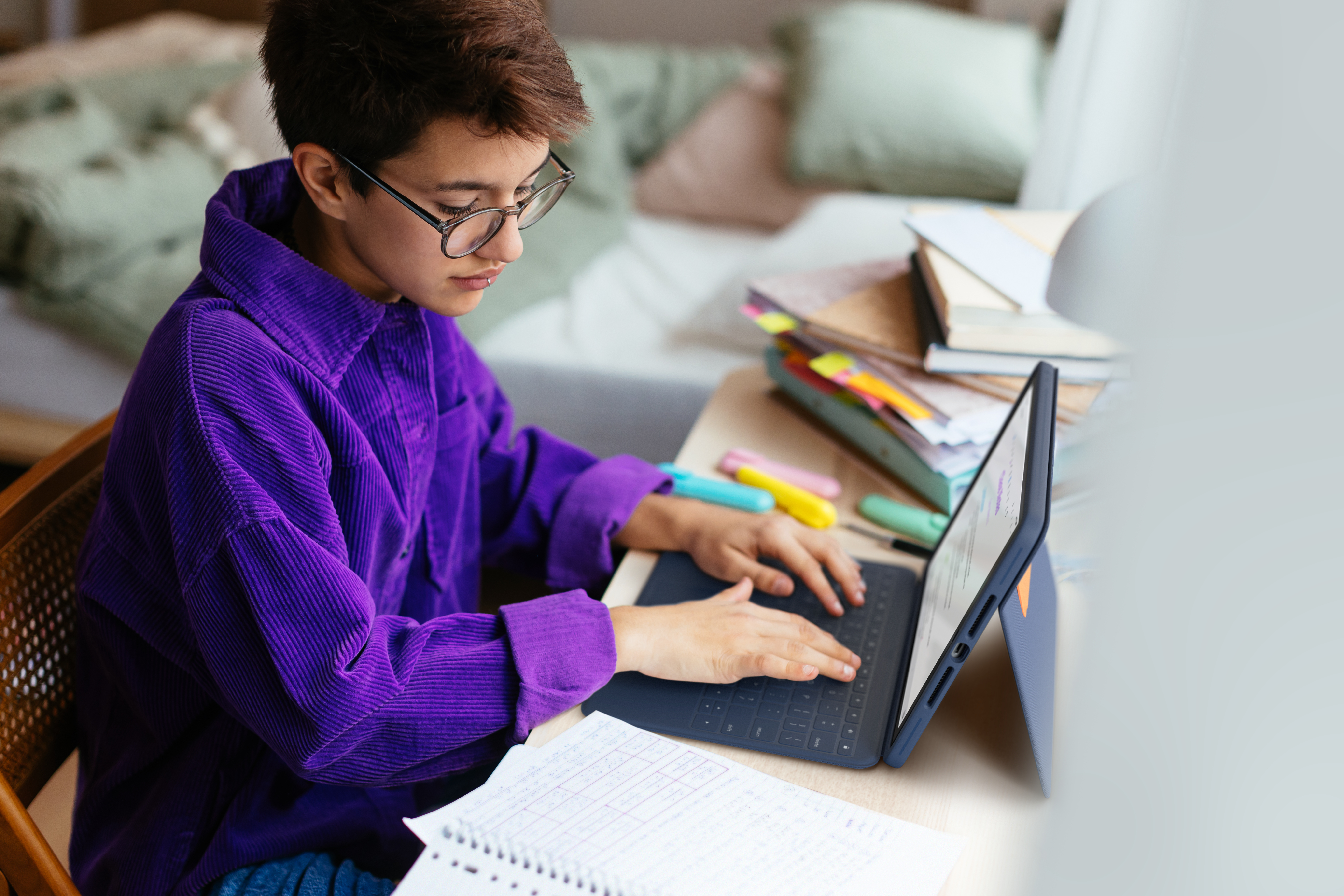 Logitech Rugged Combo 3 Touch for Education - Tastatur und Foliohülle - mit Trackpad - Apple Smart c