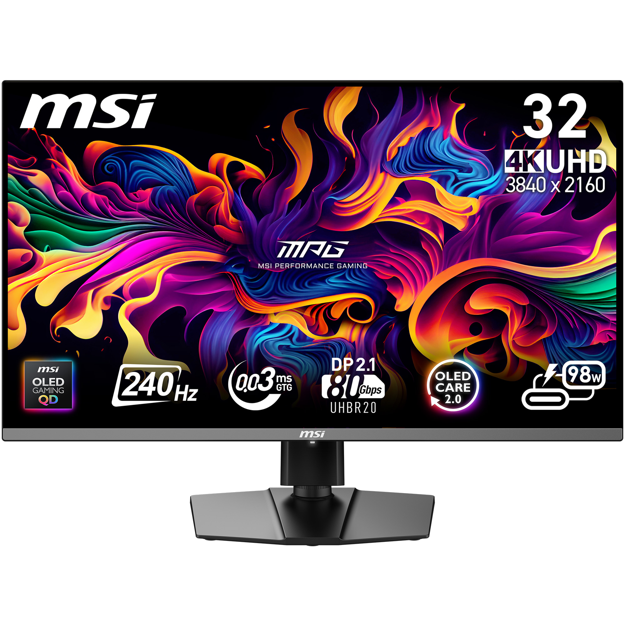 MSI MPG 322URXDE QD-OLED, 31.5" 4K UHD, 240Hz, 0.03ms, HDR, anti-glare