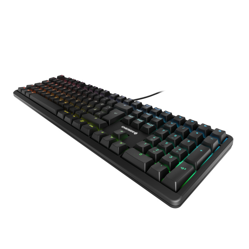 Cherry G80-3000N RGB, Kabelgebunden, USB, Mechanischer Switch, QWERTZ, RGB-LED, Schwarz