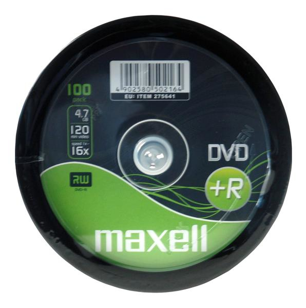 Maxell 100 x DVD+R - 4.7 GB 16x - Cakebox