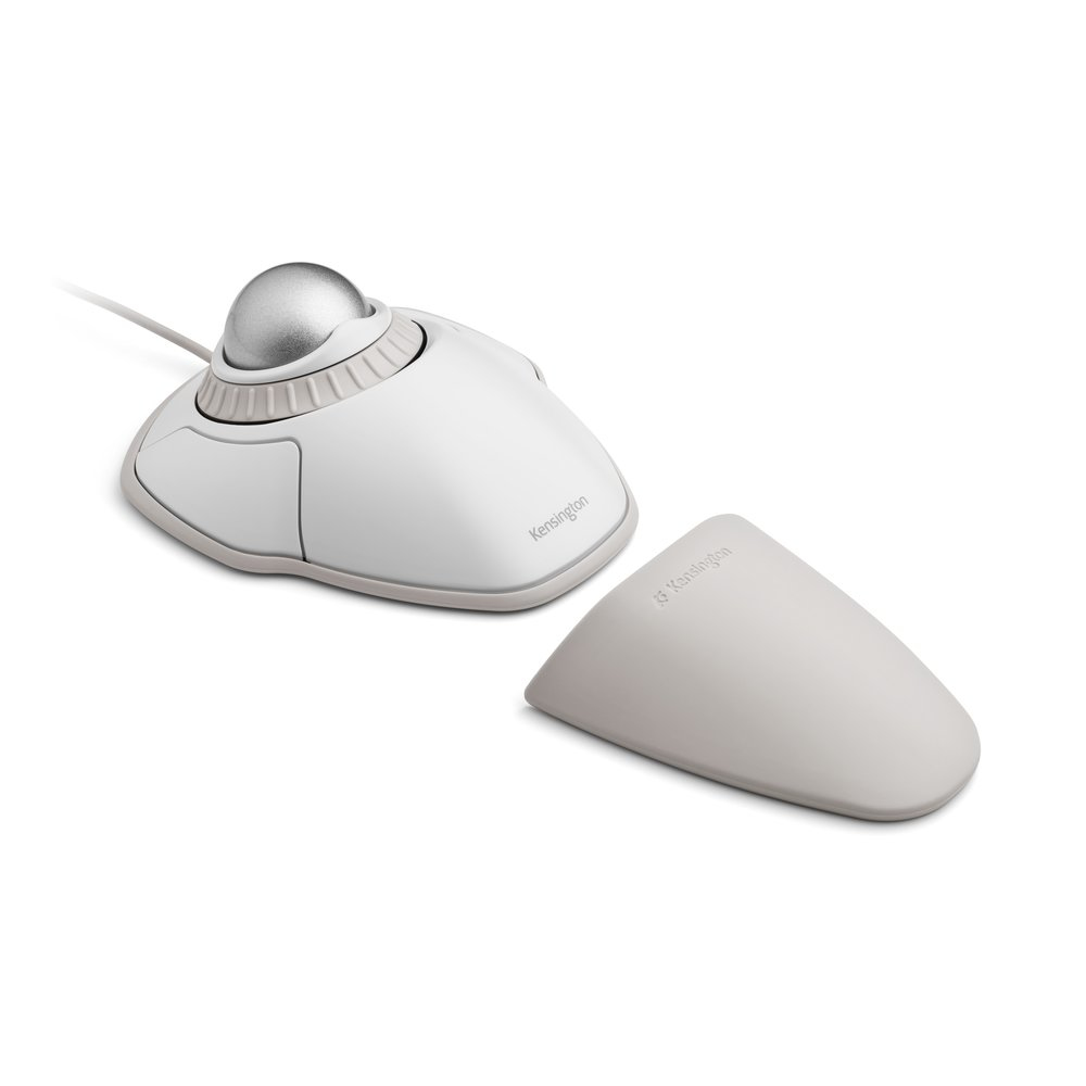 Kensington Orbit® Trackball mit Scroll Ring ? weiß, Beidhändig, Trackball, USB Typ-A, Weiß