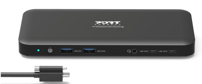 PORT Designs PORT Connect Büro-Dockingstation 3 X 4 USB-C 11 Geräte 100W, USB Typ-C, USB 3.2 Gen 2 (
