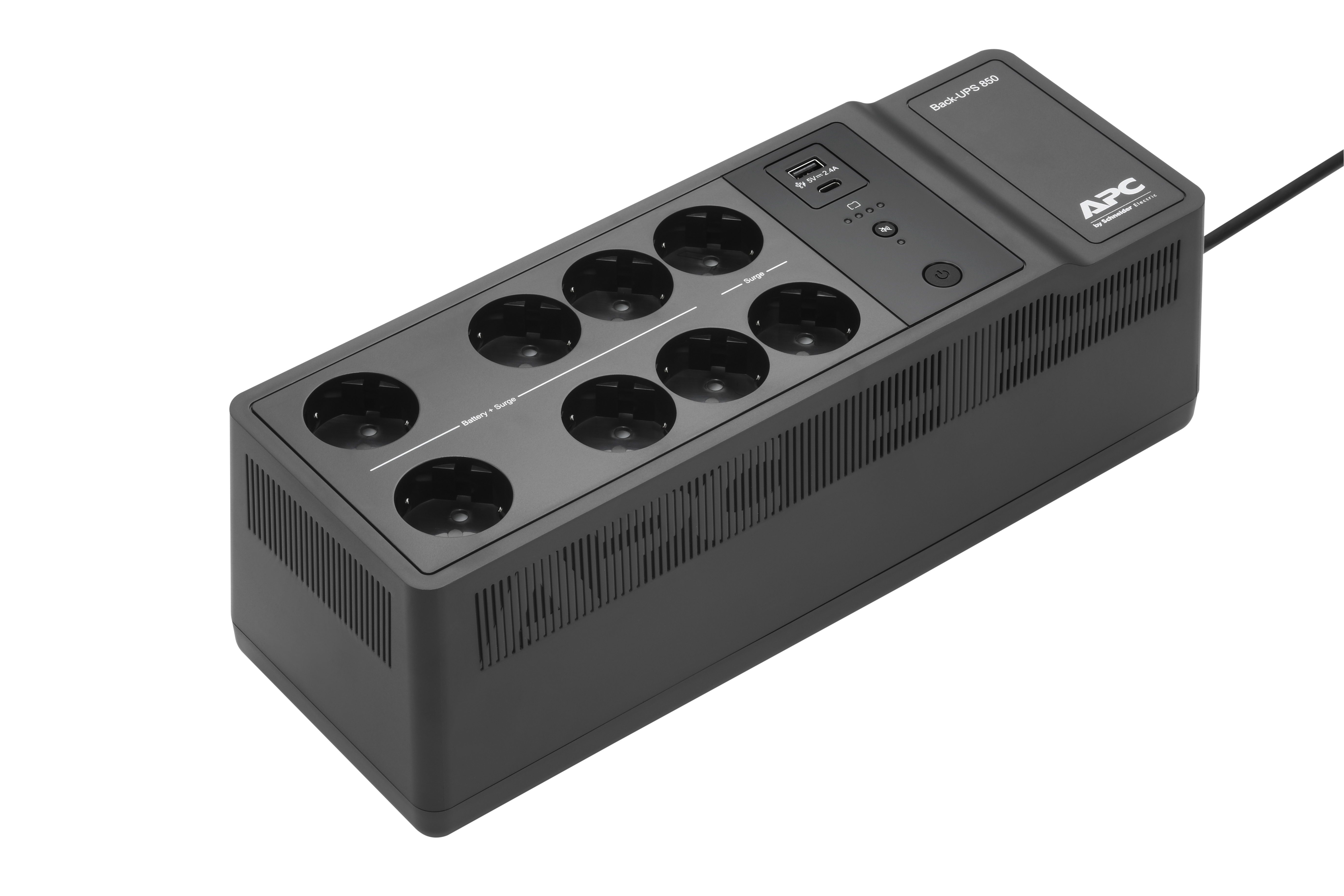 APC BE850G2-GR Back-UPS, 850VA, Steckdosenleiste, 8x Schuko, USB