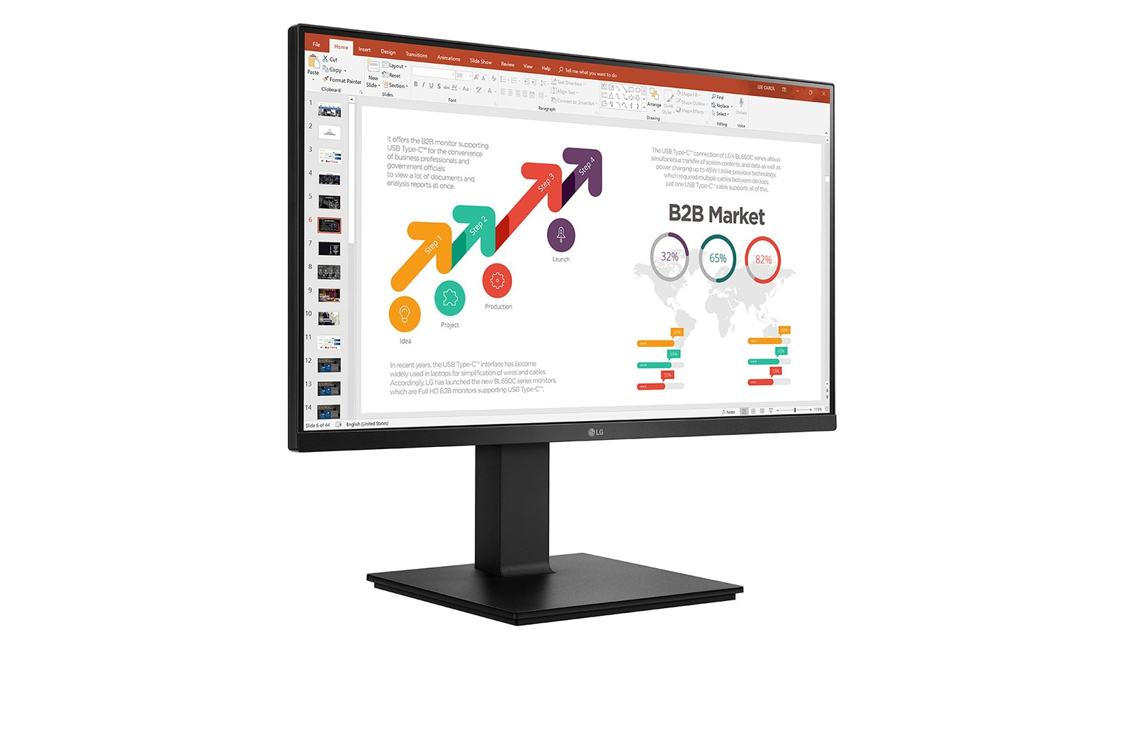 LG 24BP45SP-B - LED-Monitor - 61 cm (24") (23.8" sichtbar)