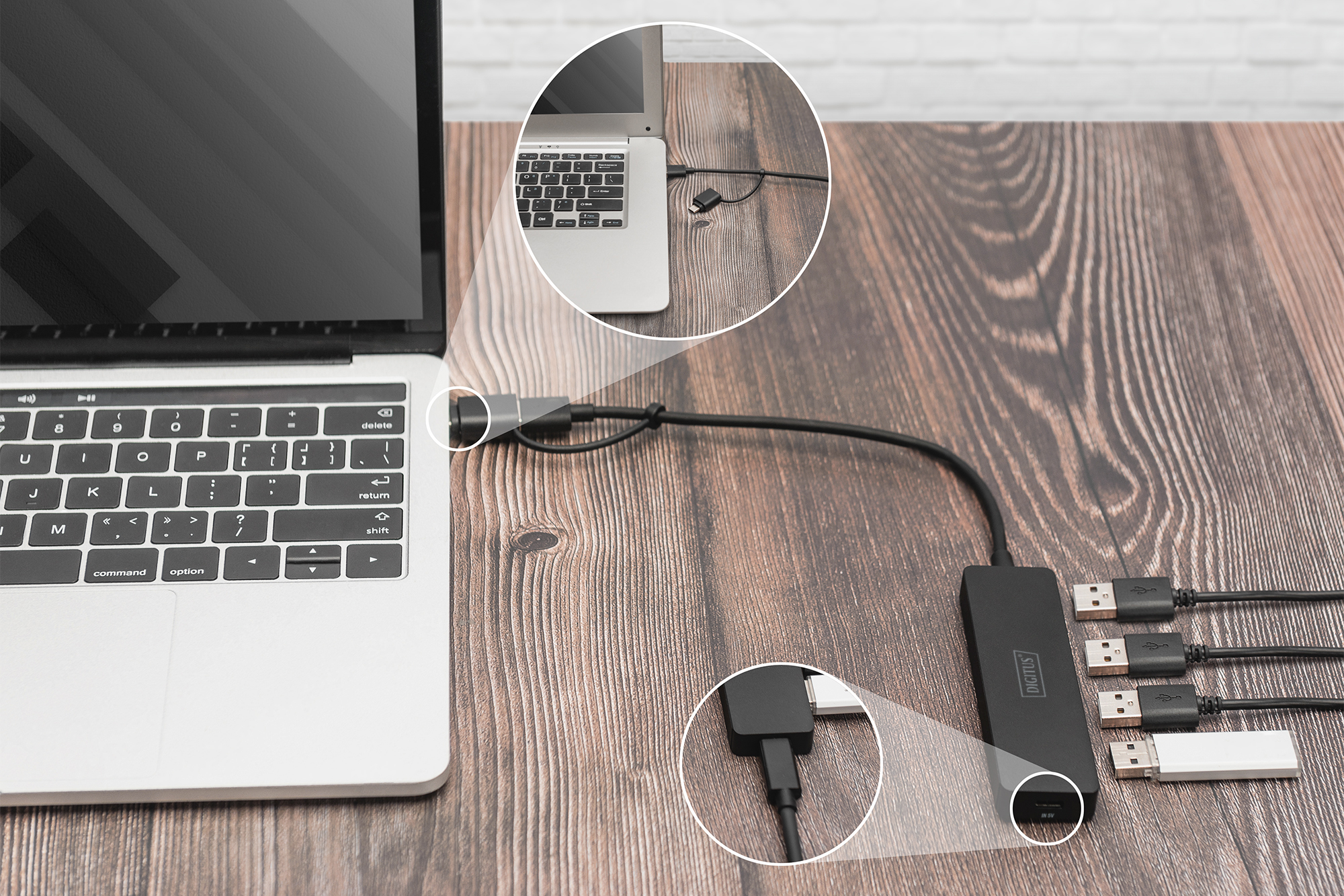 DIGITUS USB 3.0 Hub 4-Port, Slim Line