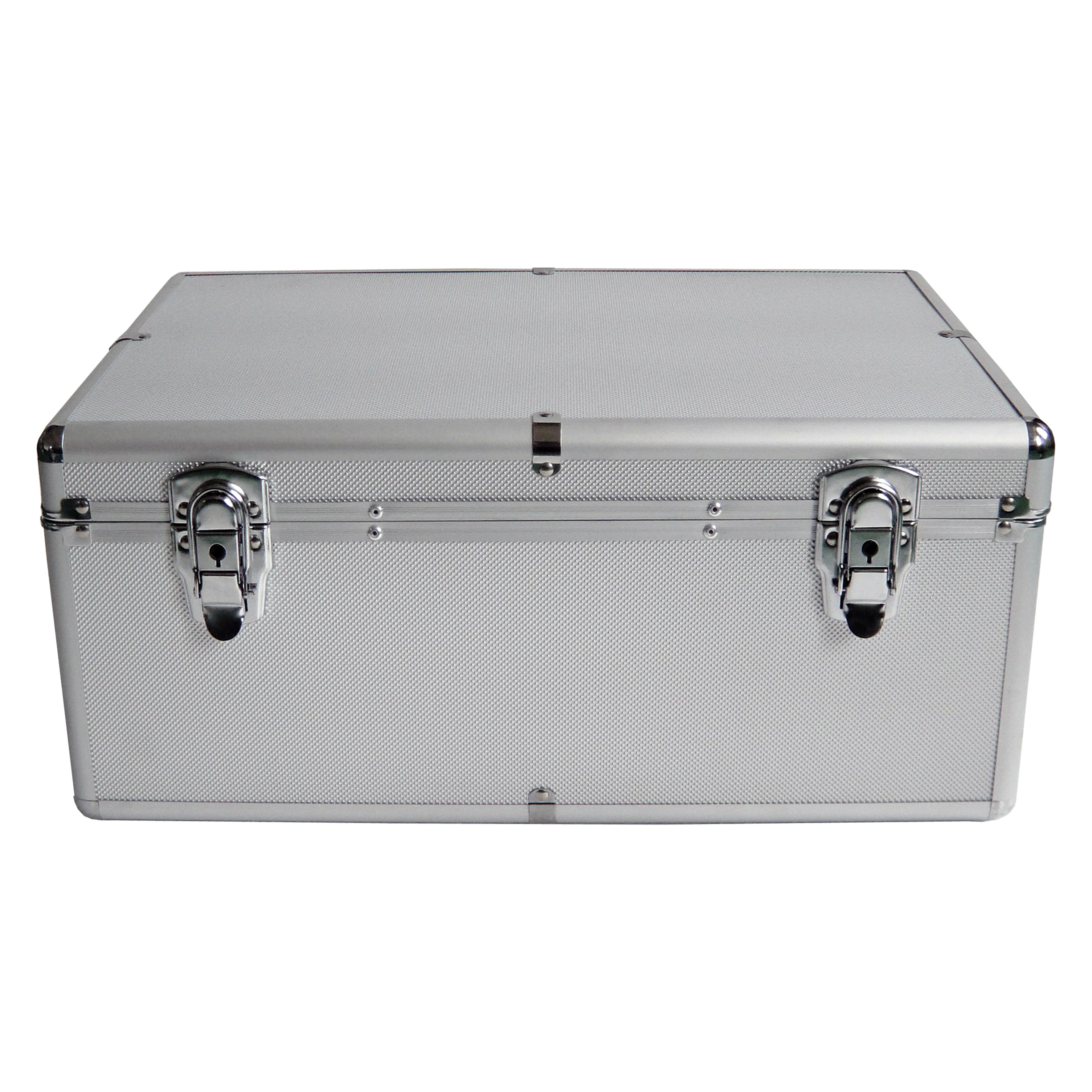 MEDIARANGE BOX77, Gehäusebox, 500 Disks, Silber, Fleece, Kunststoff, Holz, 120 mm, Aluminium