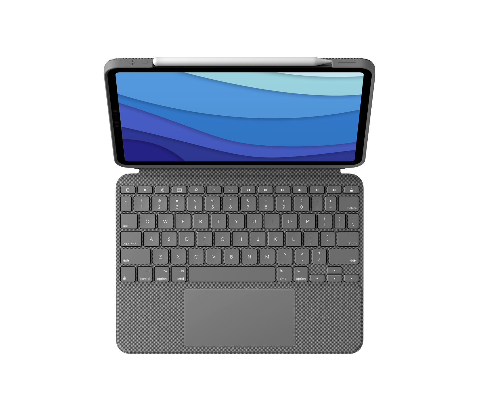 Logitech Combo Touch, KeyboardDock für Apple iPad Pro 11" 2020 / 2021, grau, DE