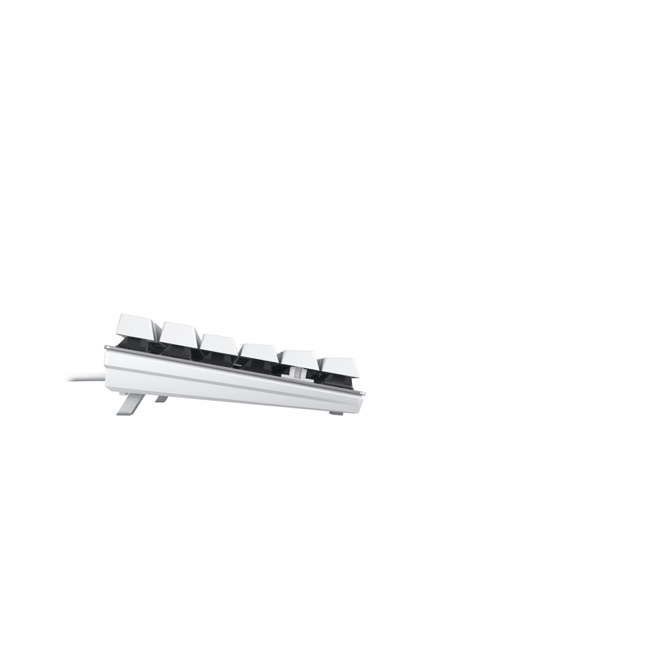 Cherry KC 200 MX, Volle Größe (100%), Kabelgebunden, USB, Mechanischer Switch, QWERTY, Silber, Weiß