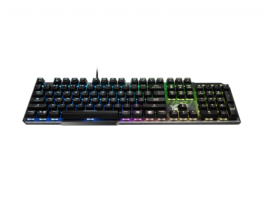 MSI VIGOR GK50 ELITE BOX WHITE, Kabelgebunden, USB, Mechanischer Switch, QWERTZ, RGB-LED, Schwarz, M