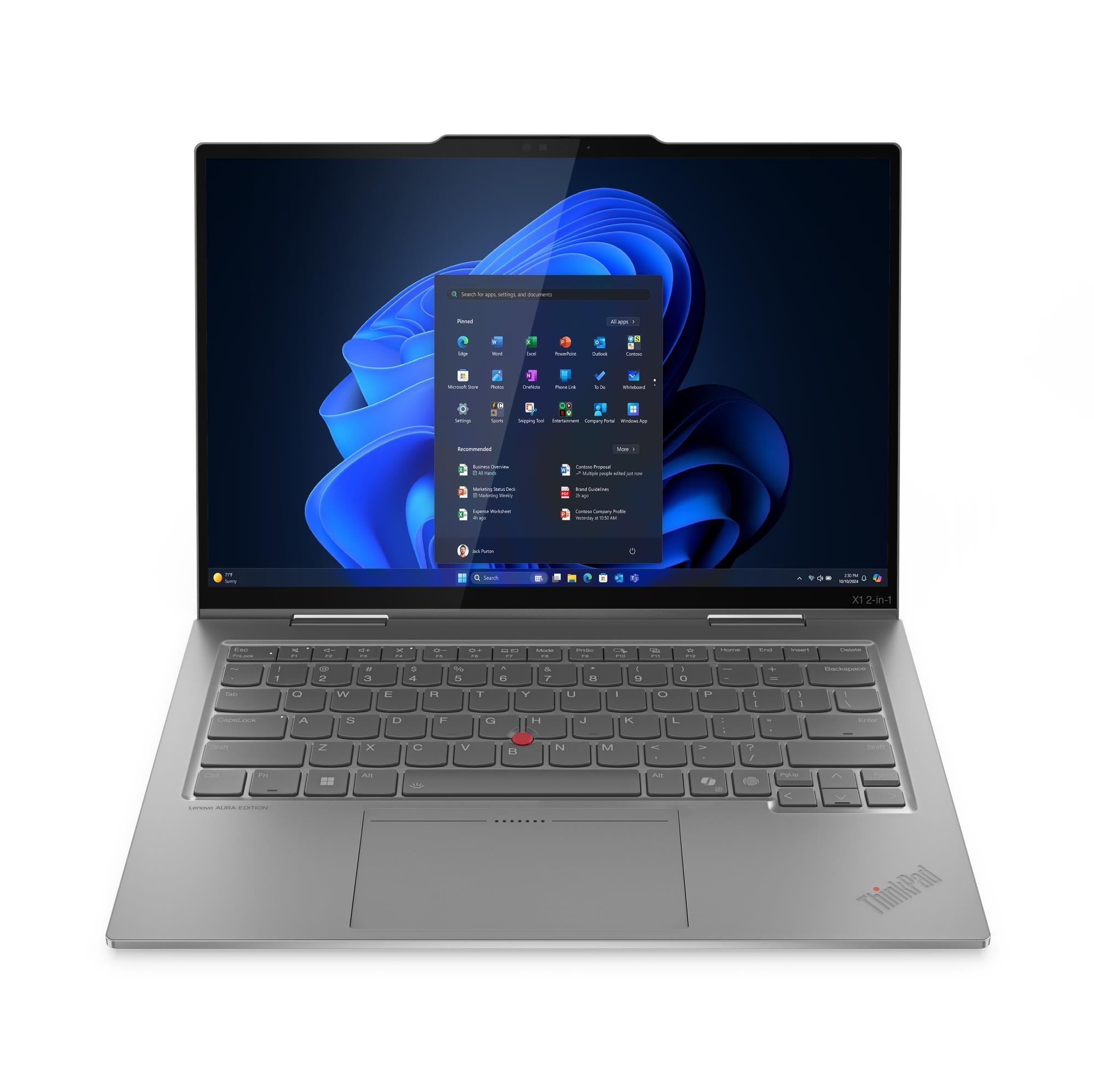Lenovo ThinkPad X1 2-in-1 G10 Aura Edt., 14" WUXGA Touch, Core Ultra 7 258V, 32GB RAM, 1TB SSD, W11P