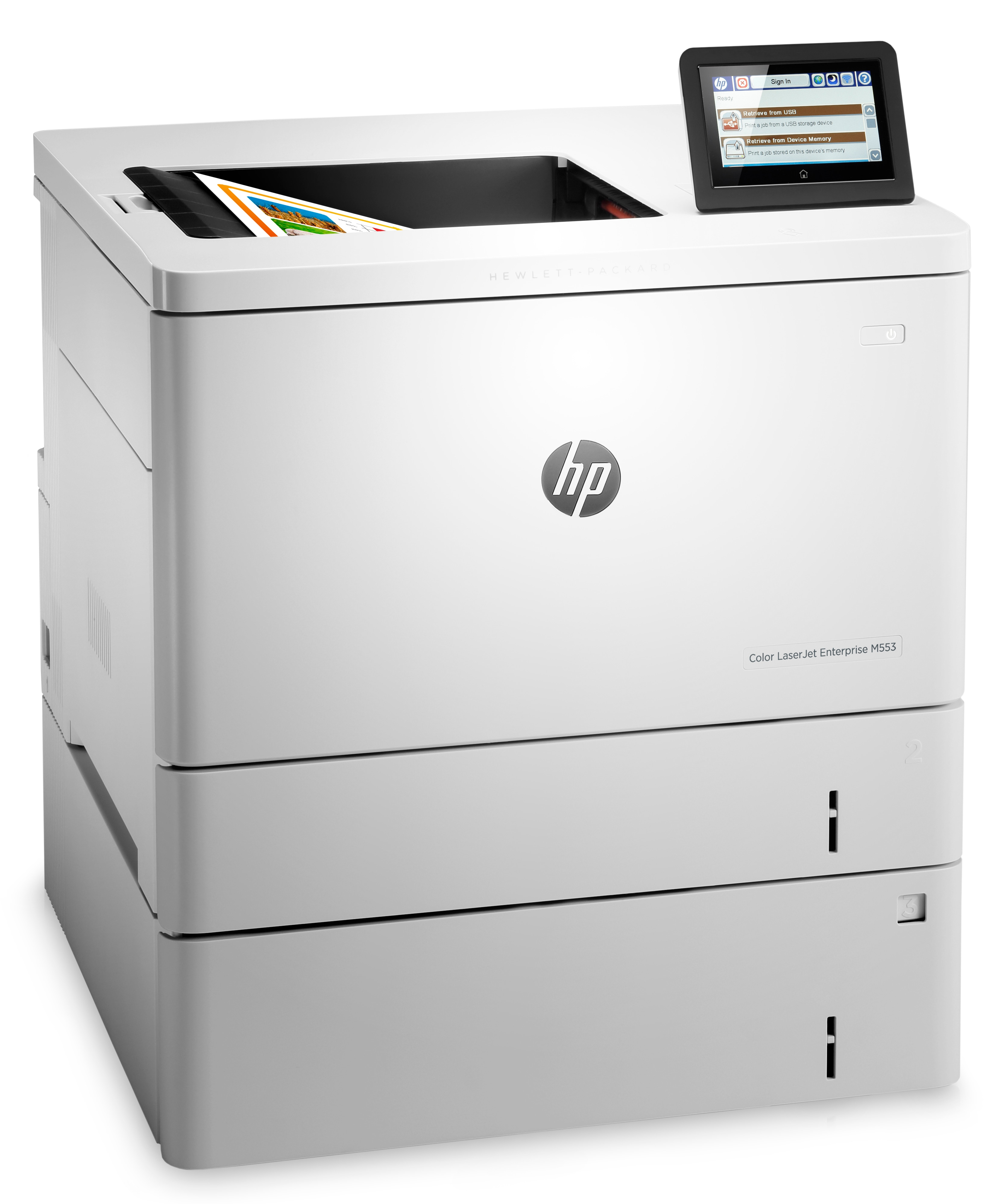 HP Color LaserJet Enterprise M553x, Drucken, USB-Druck über Vorderseite; Beidseitiger Druck, Laser,