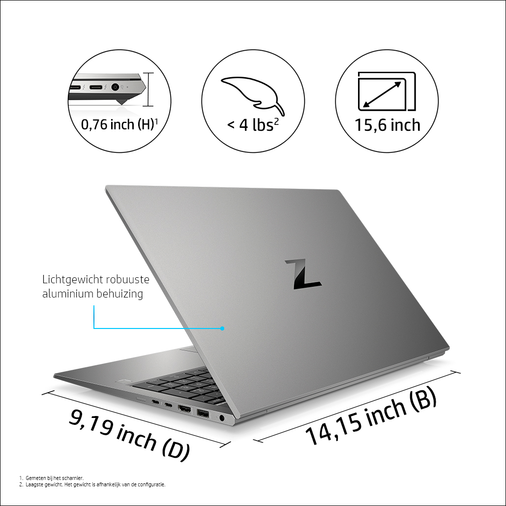 HP ZBook Firefly 15.6 inch G8, Intel® Core? i7, 2,8 GHz, 39,6 cm (15.6"), 1920 x 1080 Pixel, 16 GB,