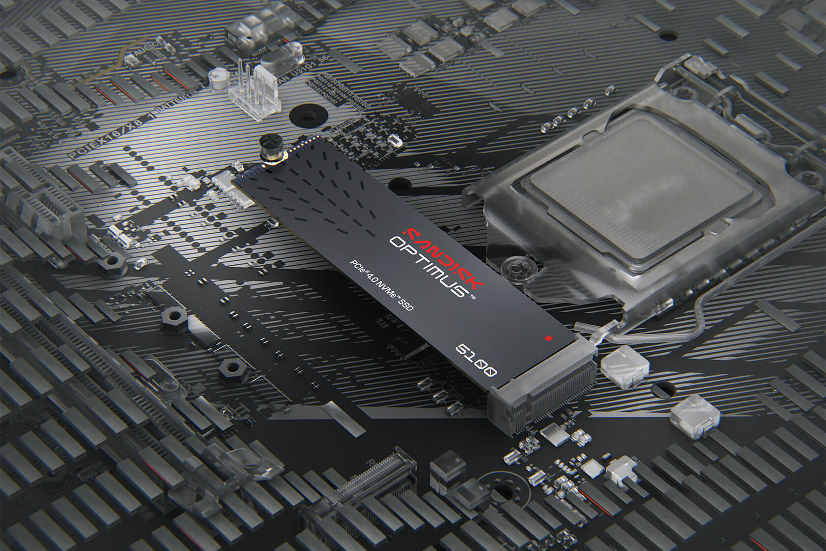 SanDisk Optimus 5100 - SSD - 2 TB - intern - M.2 2280 - PCIe 4.0 x4 (NVMe)