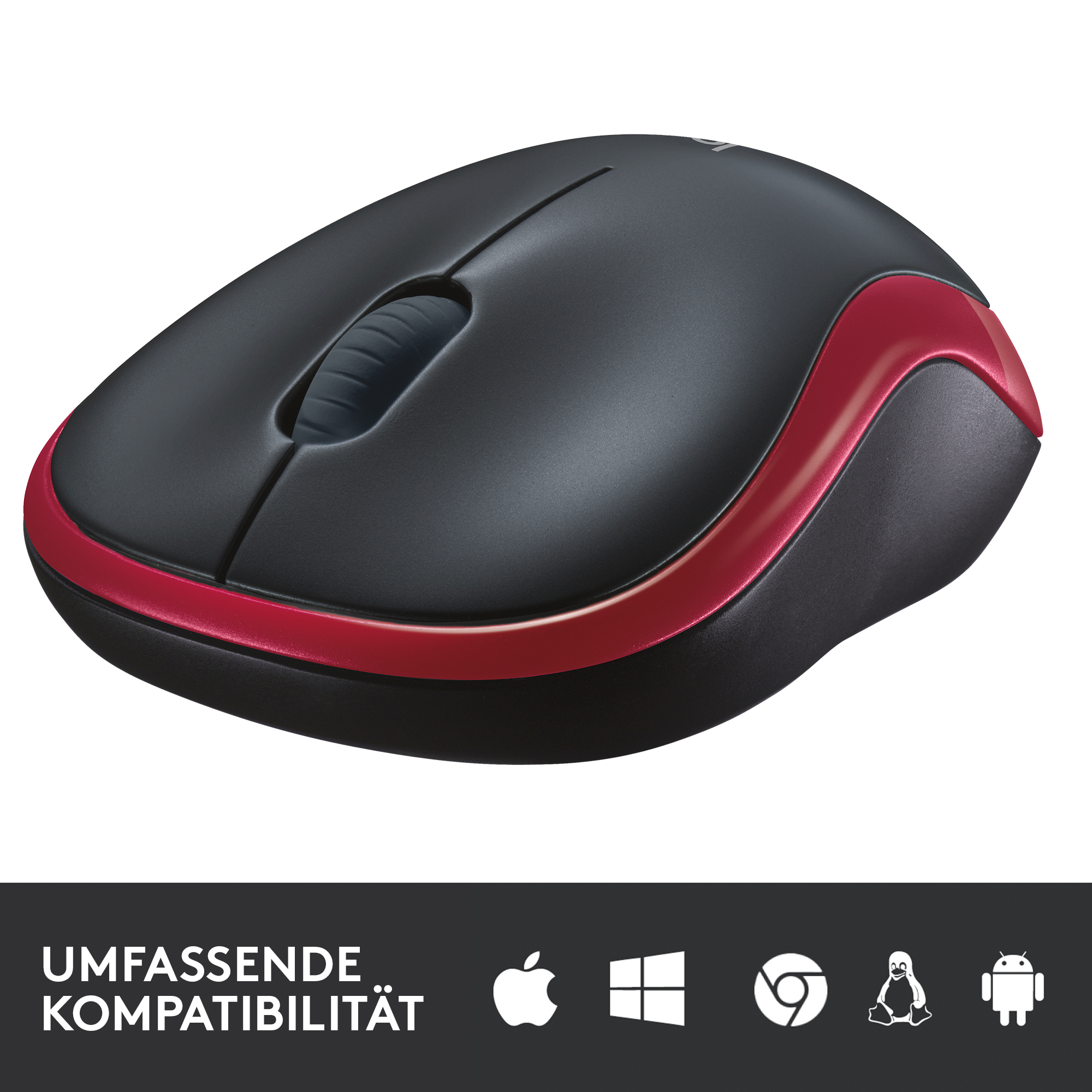 Logitech M185 - Maus - optisch - kabellos - 2.4 GHz - kabelloser Empfänger (USB)